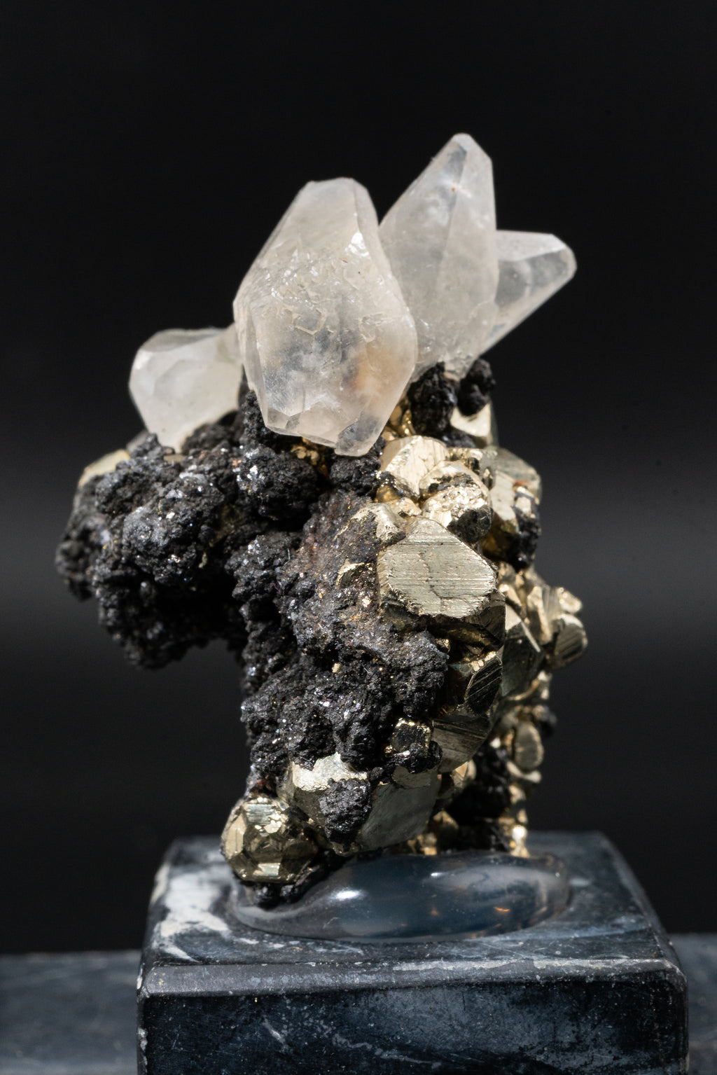 Calcite, Pyrite, Tetrahedrite - Huanzala, Peru - UV Reactive