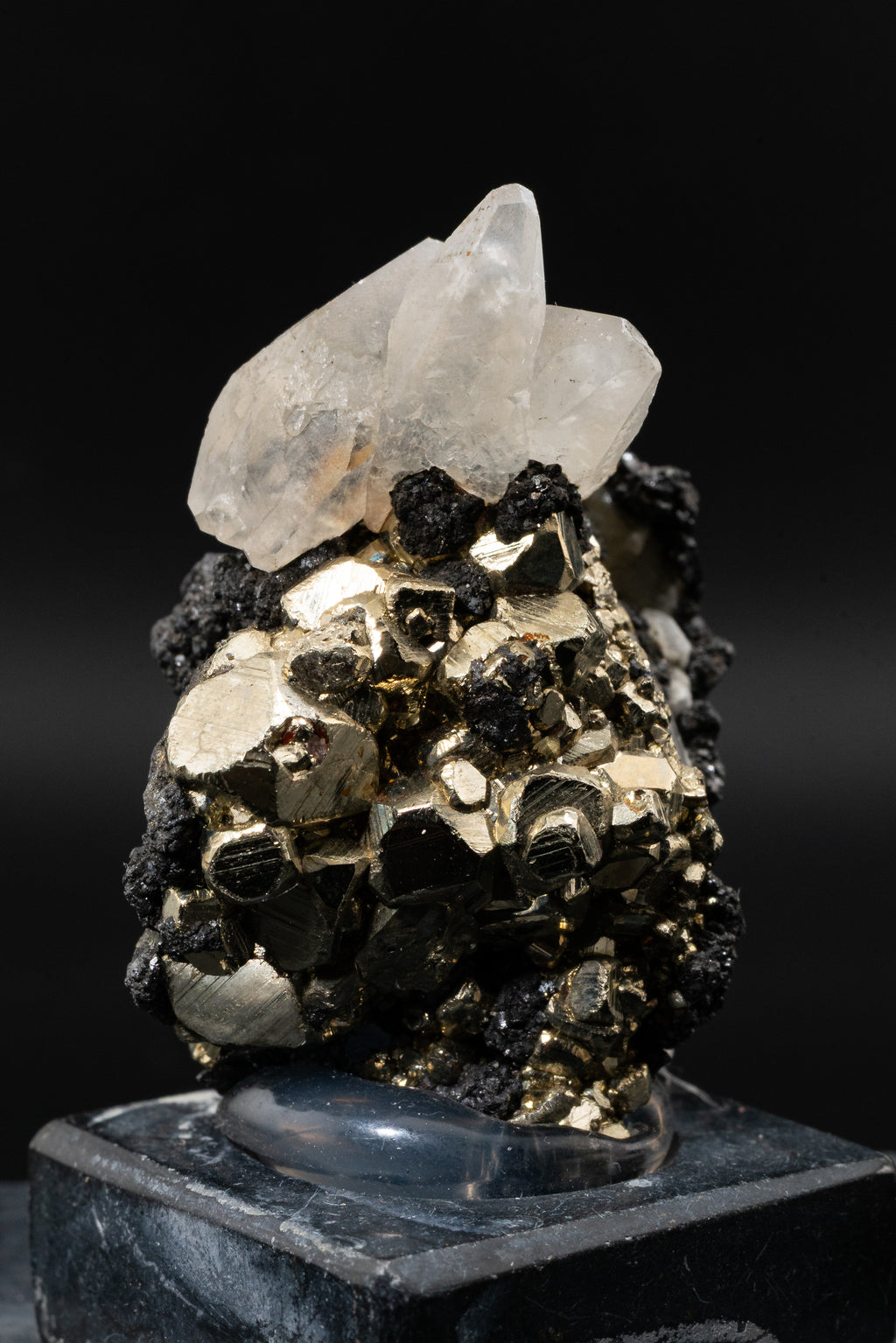 Calcite, Pyrite, Tetrahedrite - Huanzala, Peru - UV Reactive