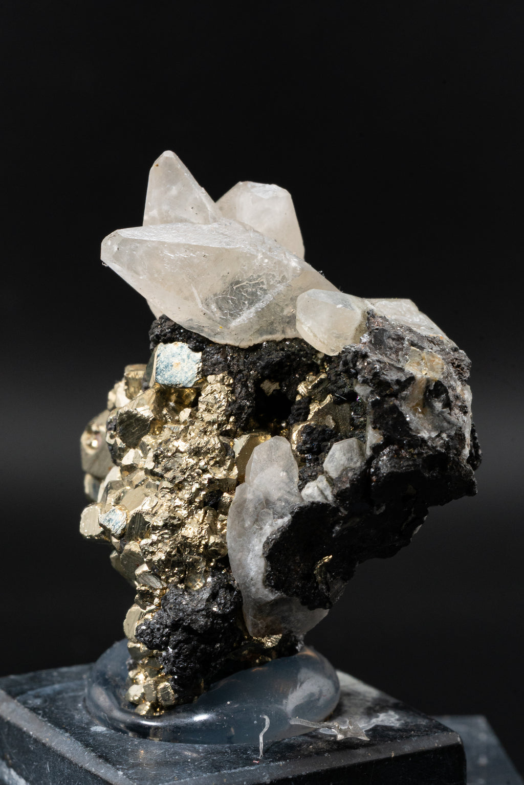 Calcite, Pyrite, Tetrahedrite - Huanzala, Peru - UV Reactive