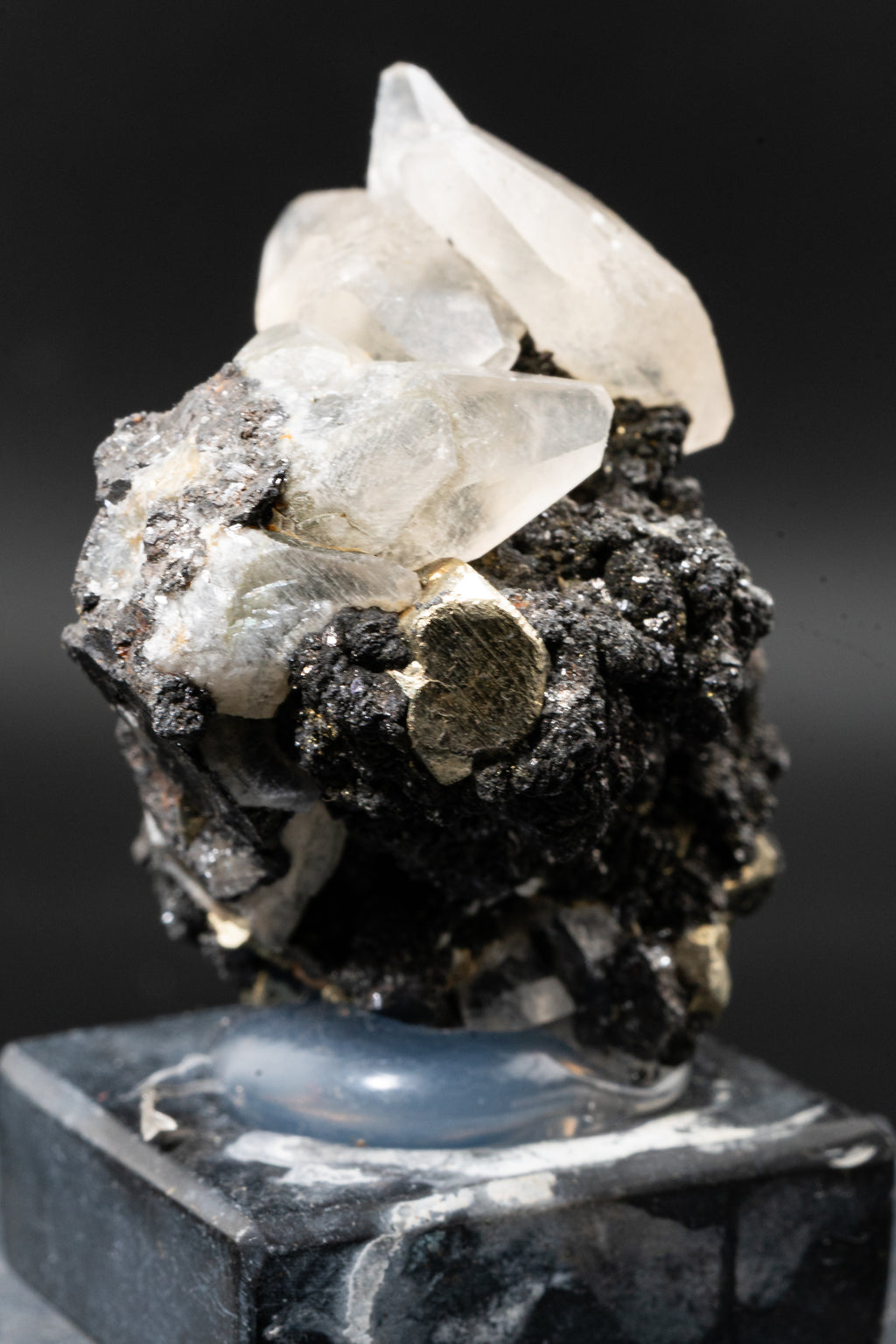 Calcite, Pyrite, Tetrahedrite - Huanzala, Peru - UV Reactive