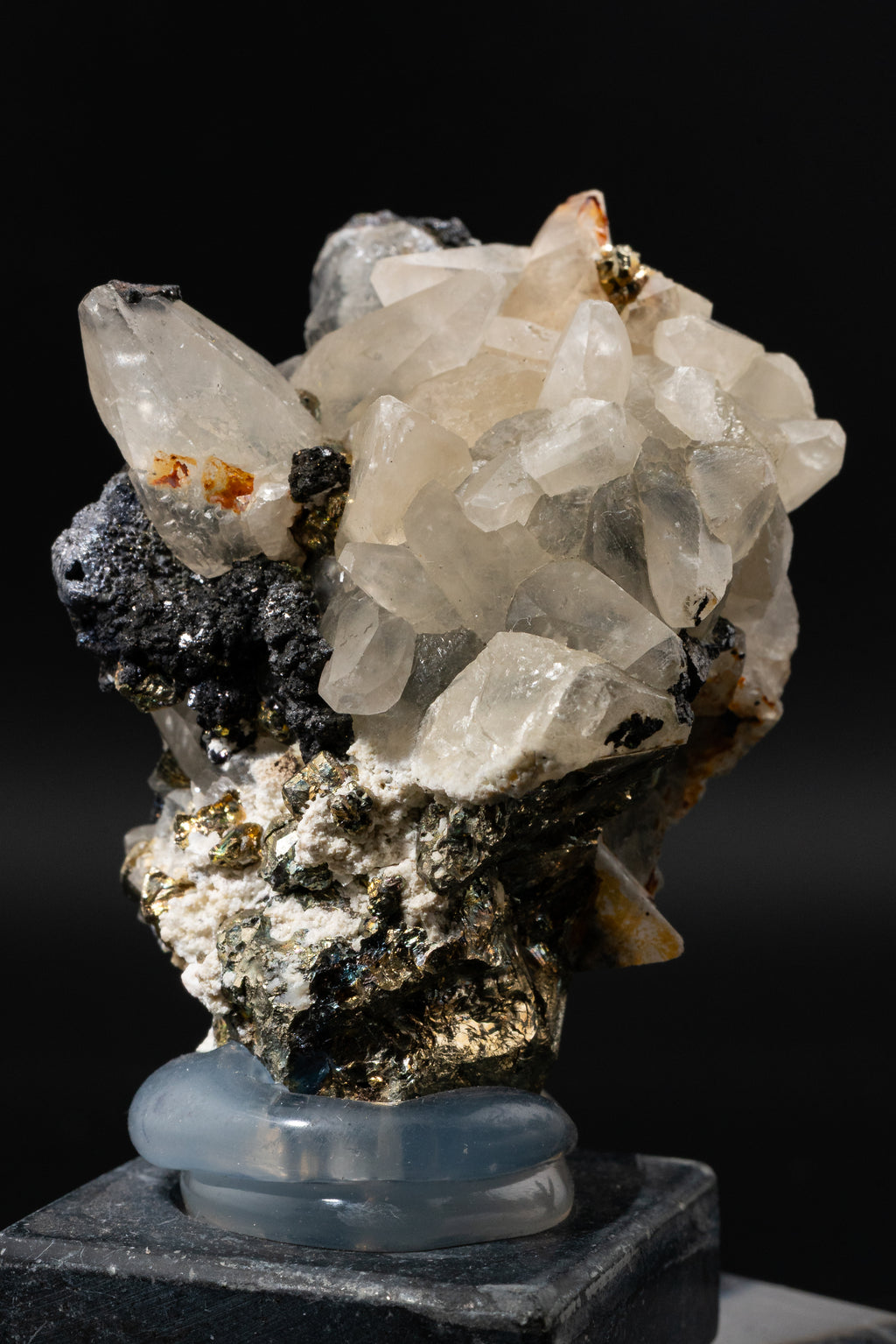 Calcite, Pyrite, Tetrahedrite - Huanzala, Peru - UV Reactive