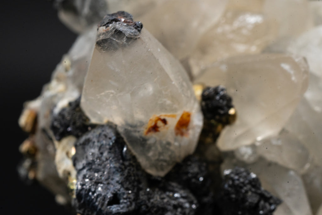 Calcite, Pyrite, Tetrahedrite - Huanzala, Peru - UV Reactive