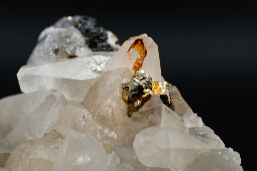 Calcite, Pyrite, Tetrahedrite - Huanzala, Peru - UV Reactive