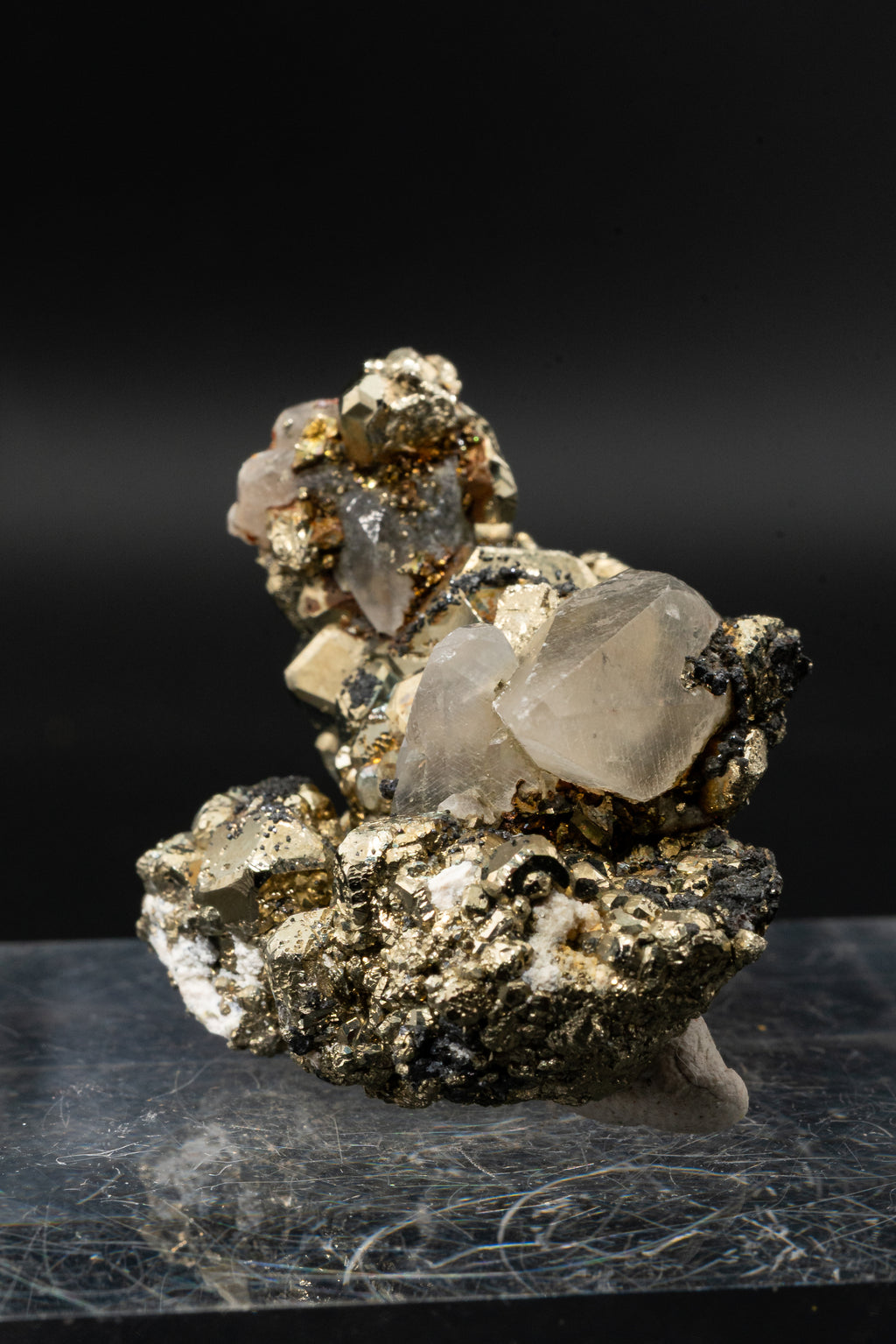 Calcite, Pyrite, Tetrahedrite - Huanzala, Peru - UV Reactive