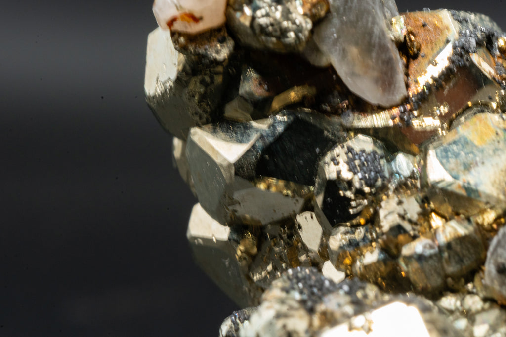 Calcite, Pyrite, Tetrahedrite - Huanzala, Peru - UV Reactive