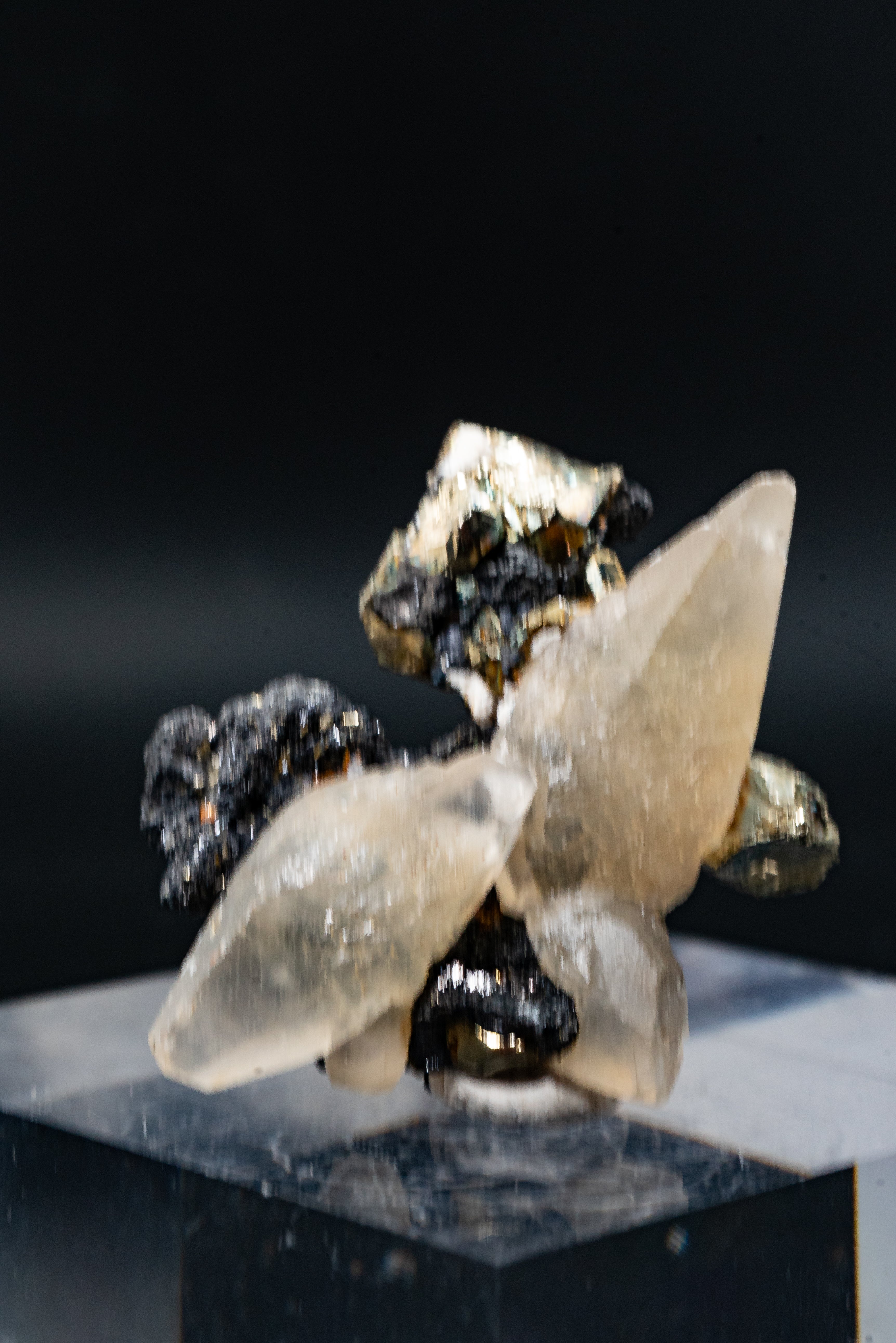 Calcite, Pyrite, Tetrahedrite - Huanzala, Peru - UV Reactive