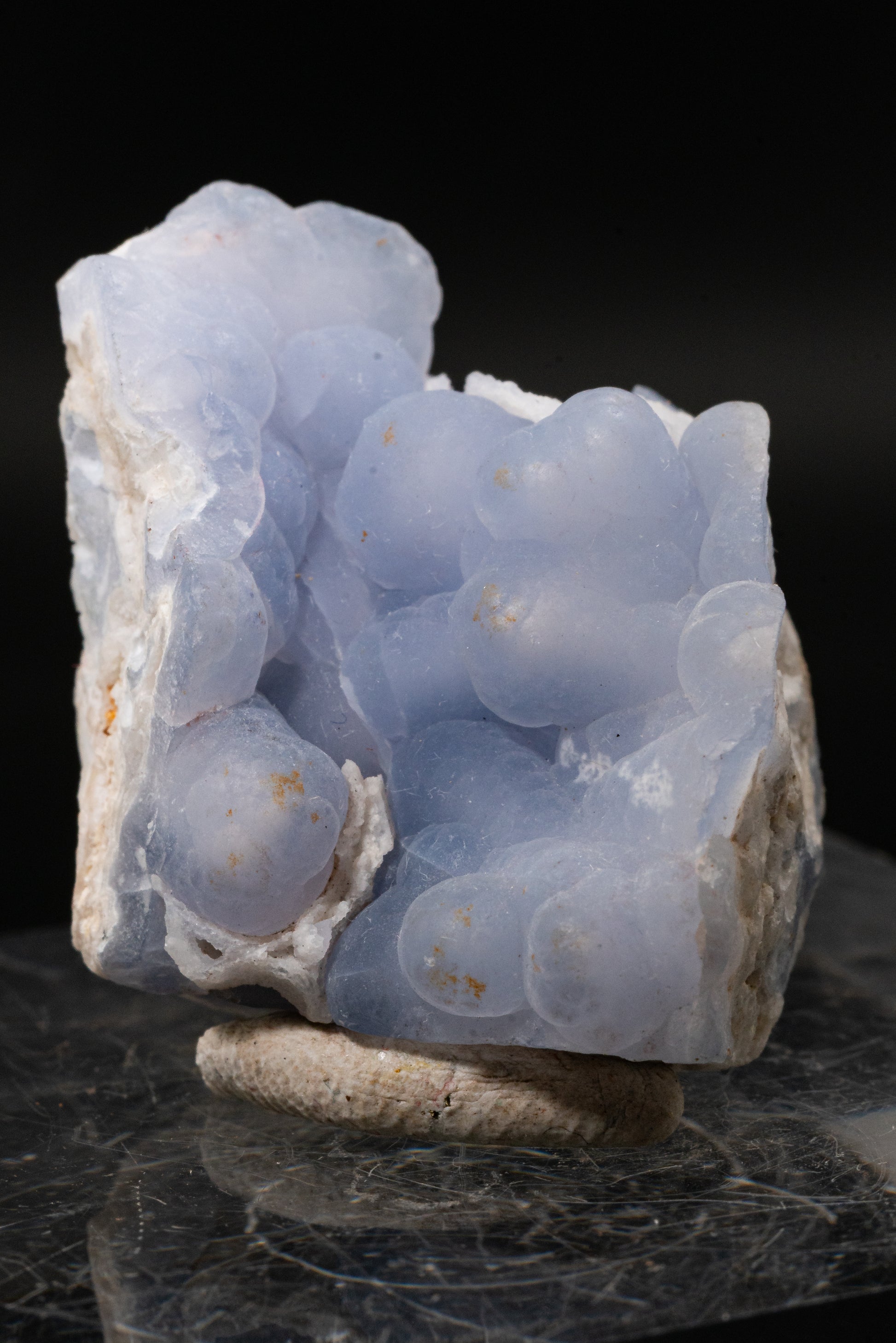 Quartz var. Blue Chalcedony ps. Anhydrite - Rumipata, Peru