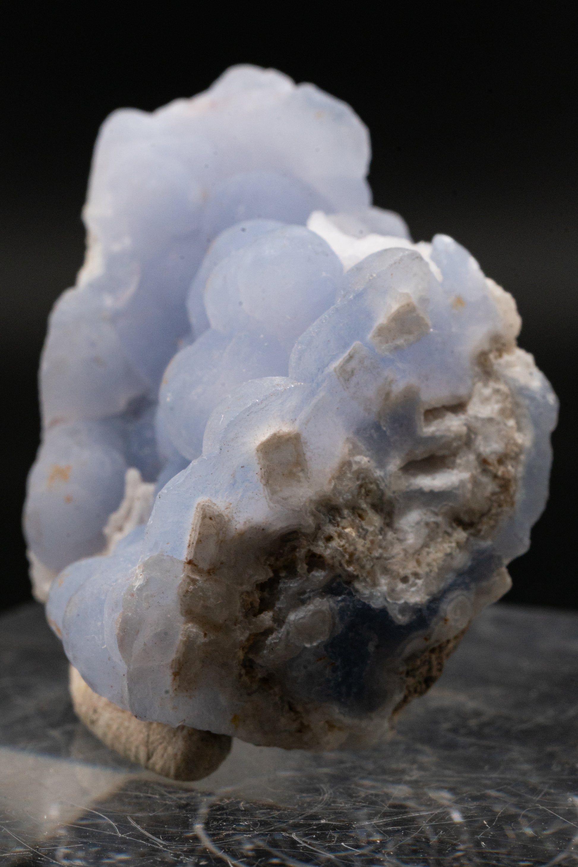 Quartz var. Blue Chalcedony ps. Anhydrite - Rumipata, Peru