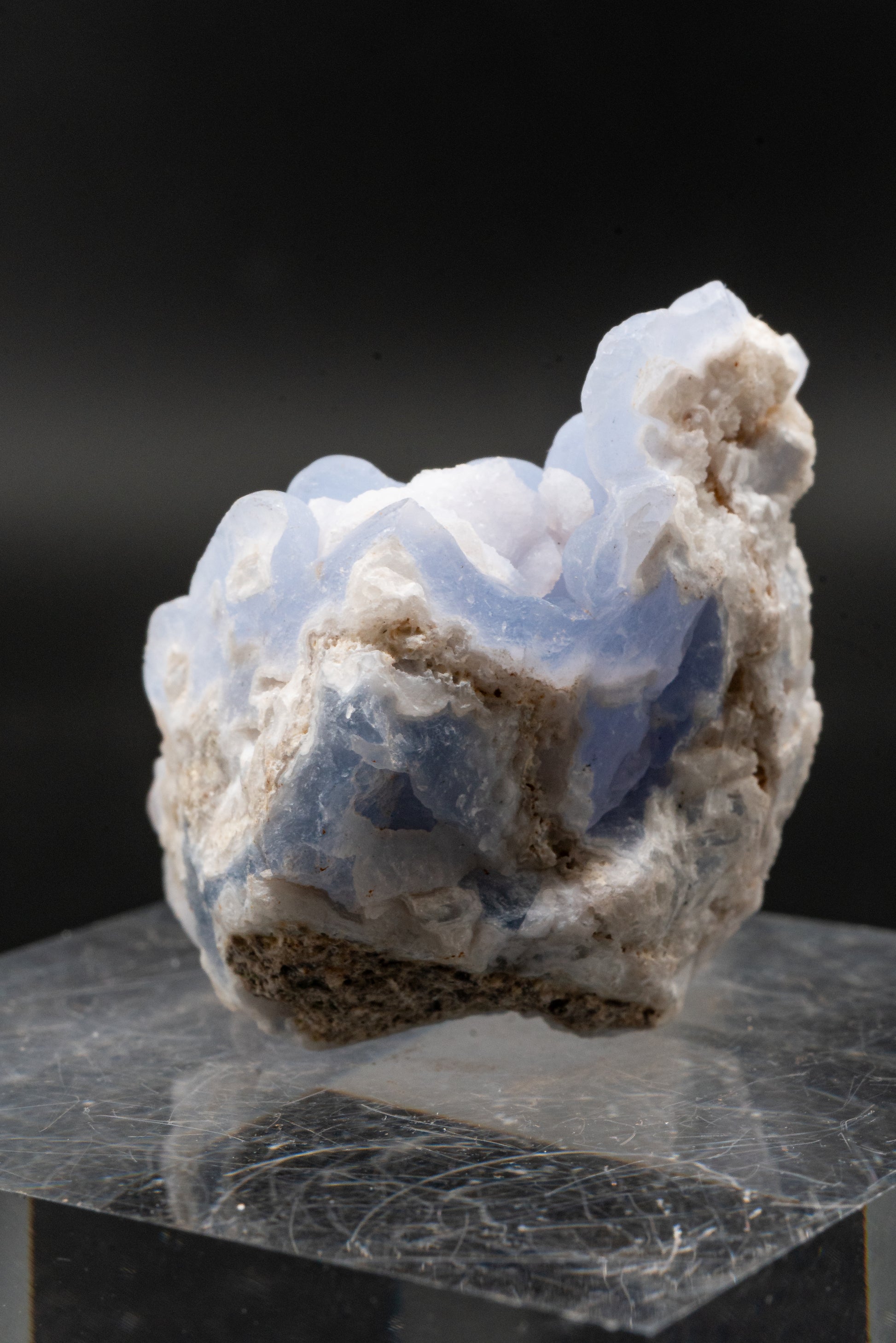 Quartz var. Blue Chalcedony ps. Anhydrite - Rumipata, Peru