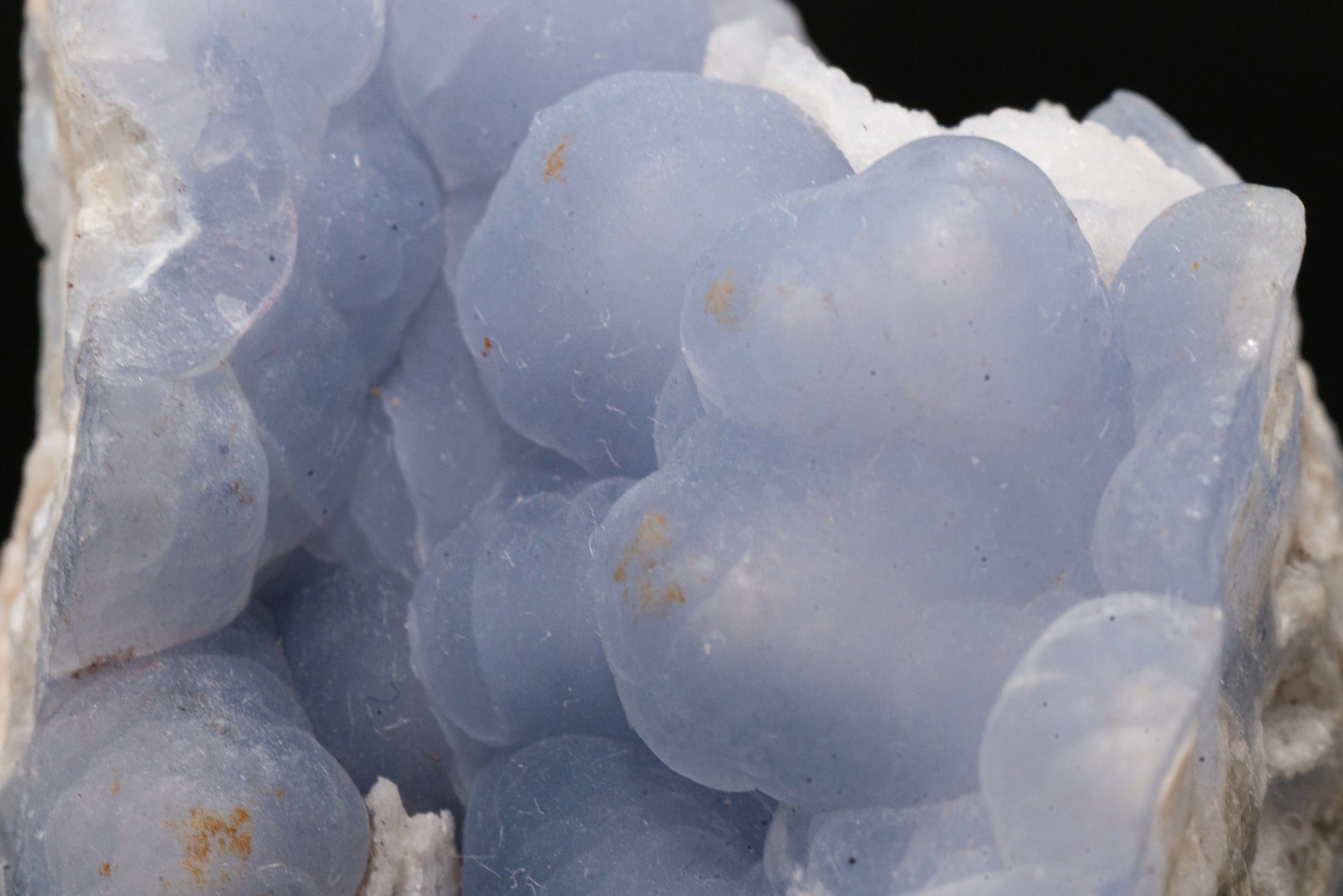 Quartz var. Blue Chalcedony ps. Anhydrite - Rumipata, Peru