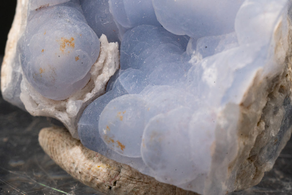 Quartz var. Blue Chalcedony ps. Anhydrite - Rumipata, Peru