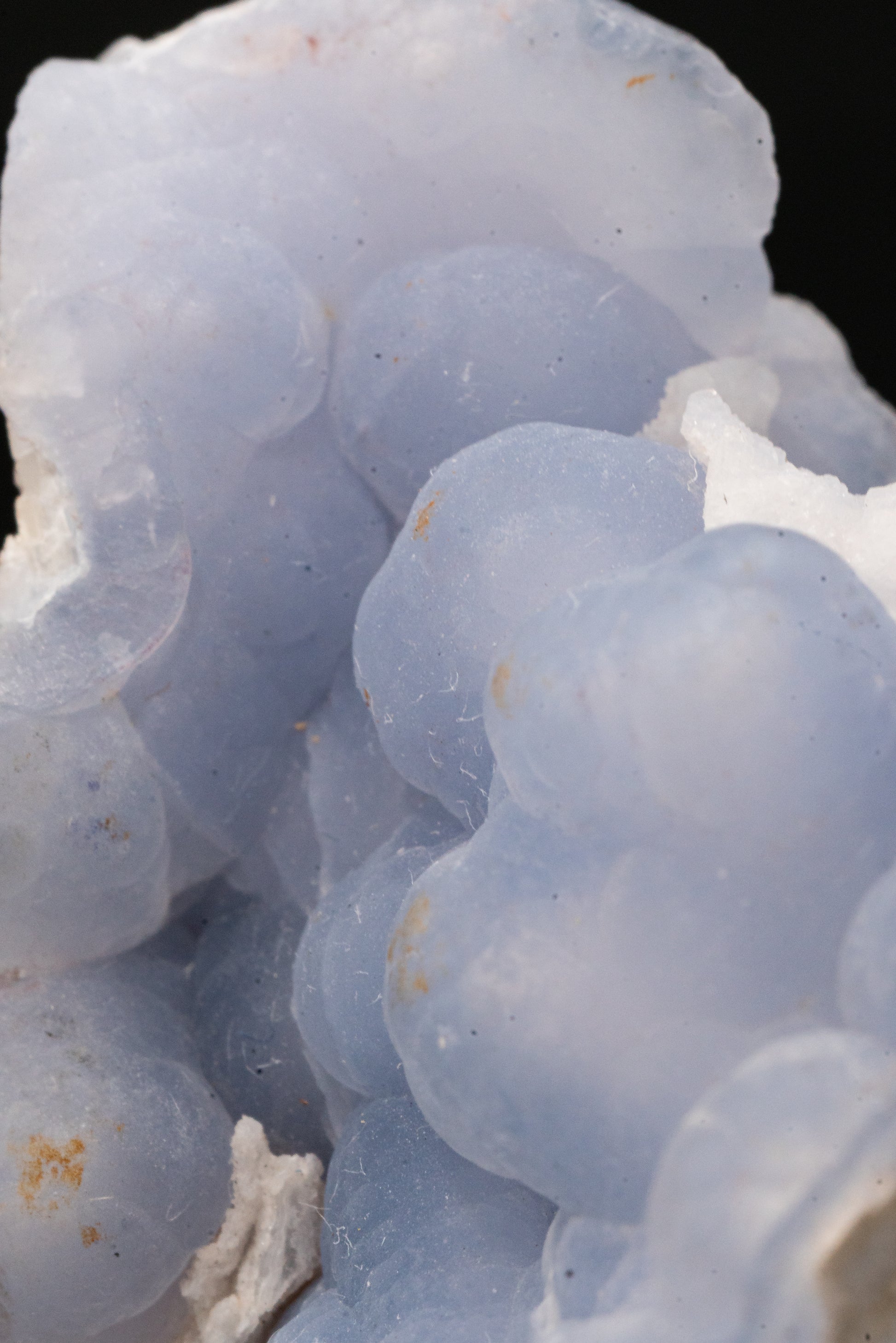 Quartz var. Blue Chalcedony ps. Anhydrite - Rumipata, Peru