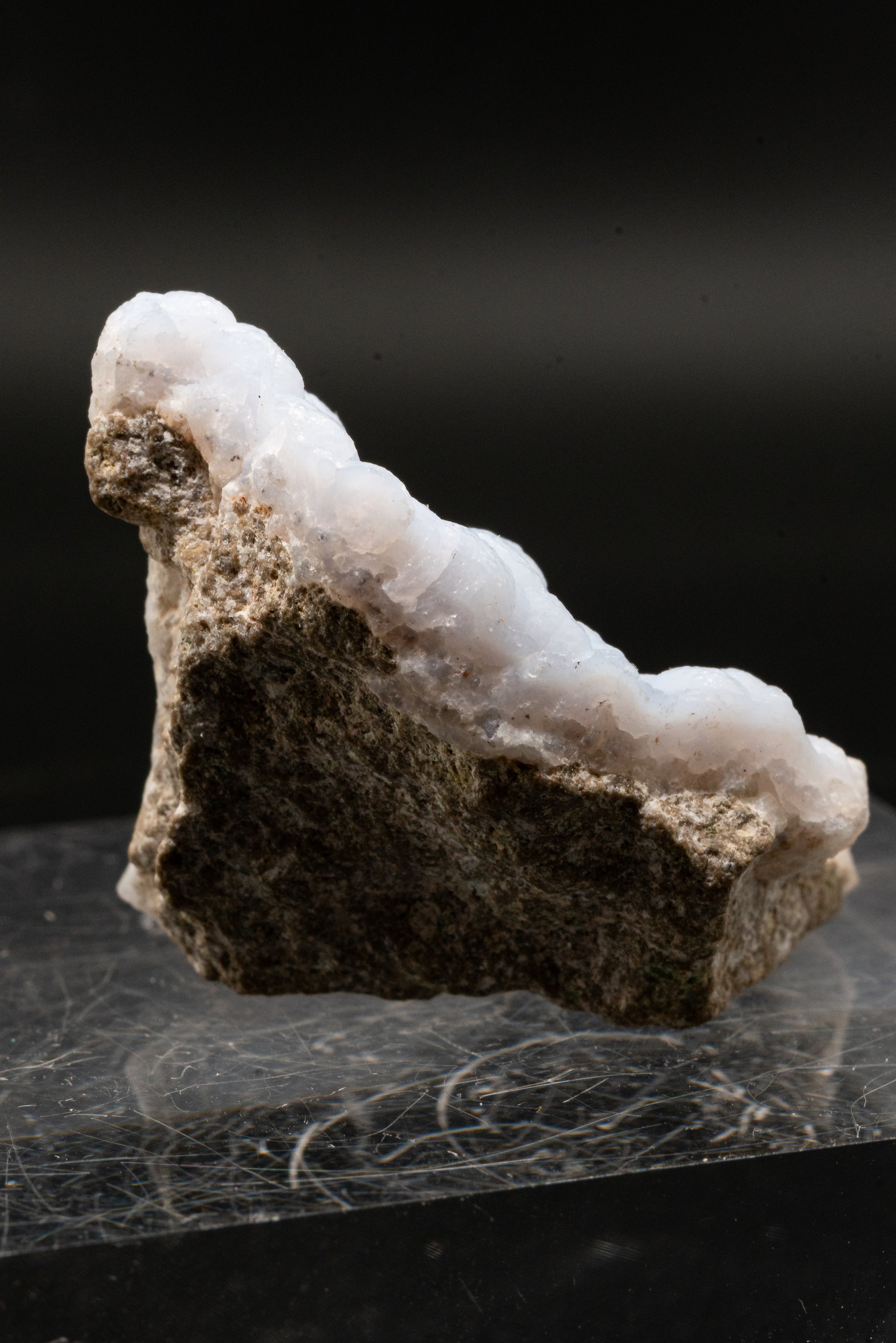 Quartz var. Blue Chalcedony ps. Anhydrite - Rumipata, Peru
