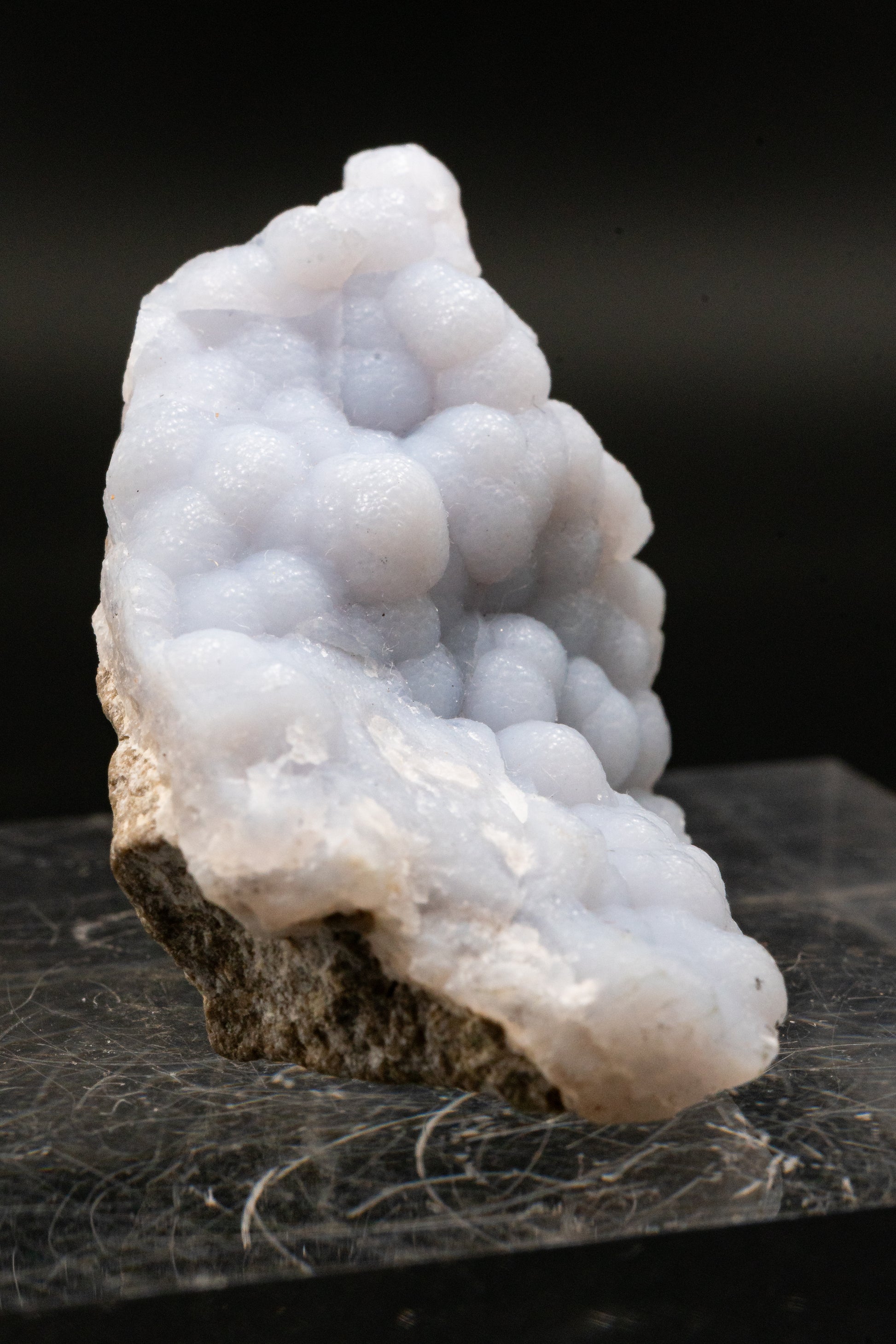 Quartz var. Blue Chalcedony ps. Anhydrite - Rumipata, Peru