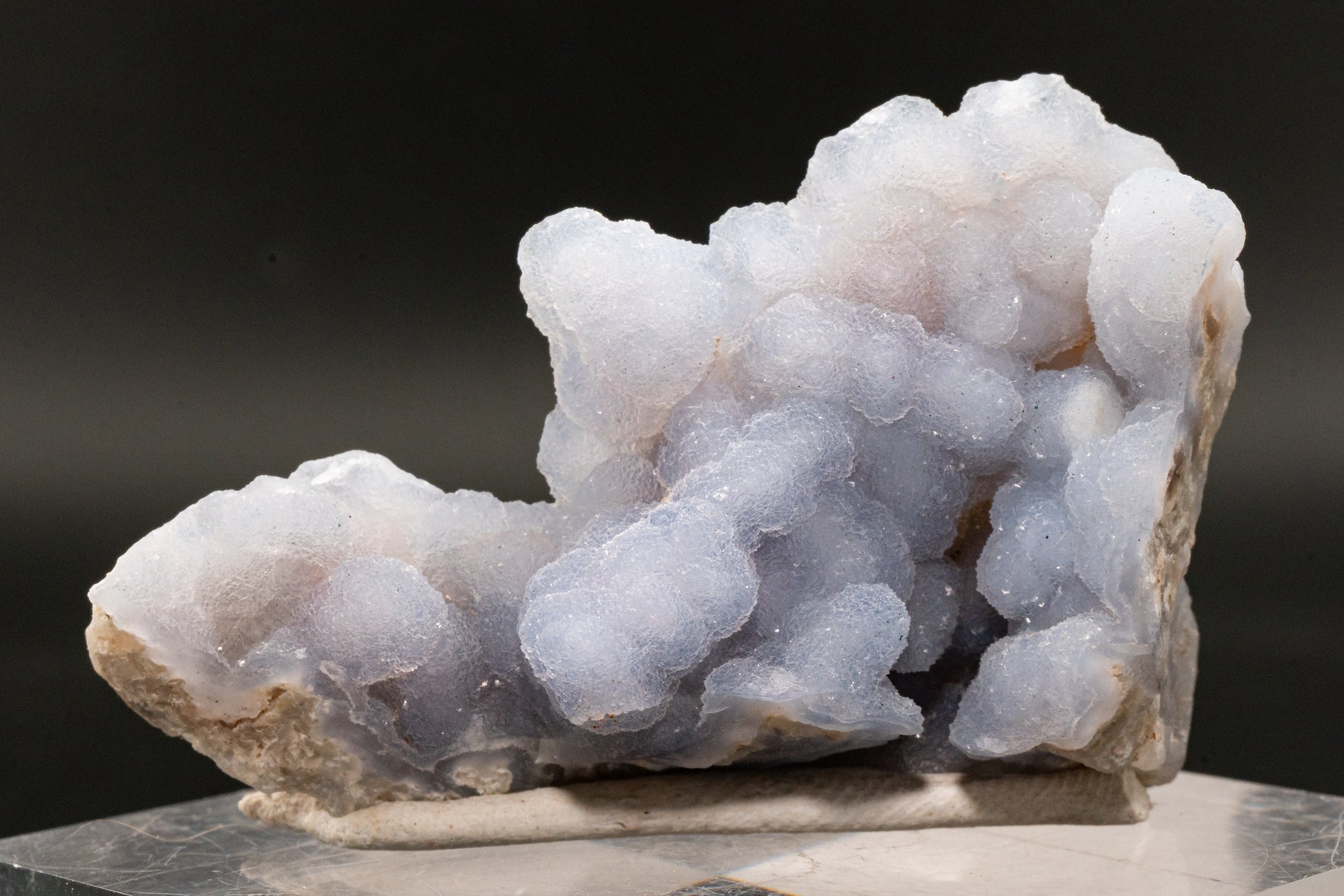 Quartz var. Blue Chalcedony ps. Anhydrite - Rumipata, Peru