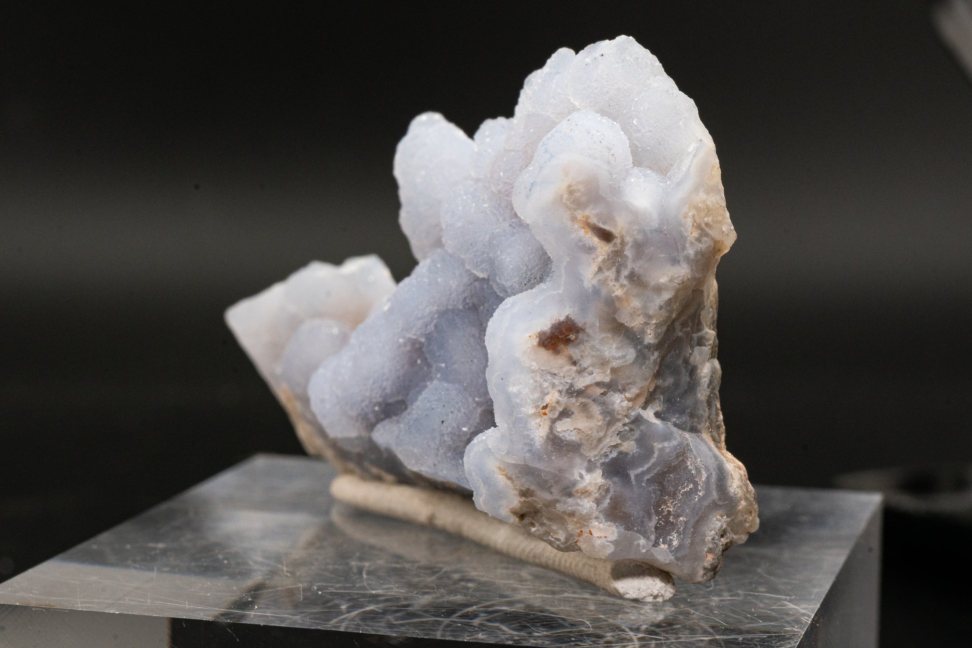 Quartz var. Blue Chalcedony ps. Anhydrite - Rumipata, Peru