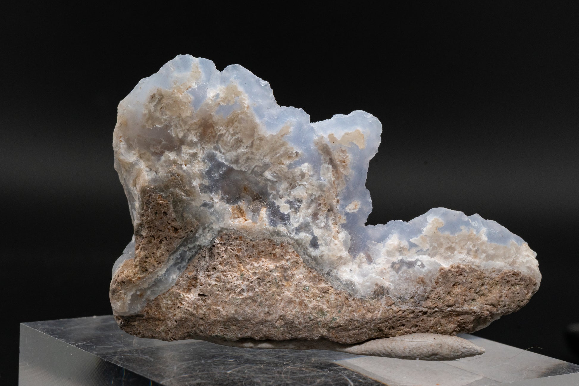 Quartz var. Blue Chalcedony ps. Anhydrite - Rumipata, Peru