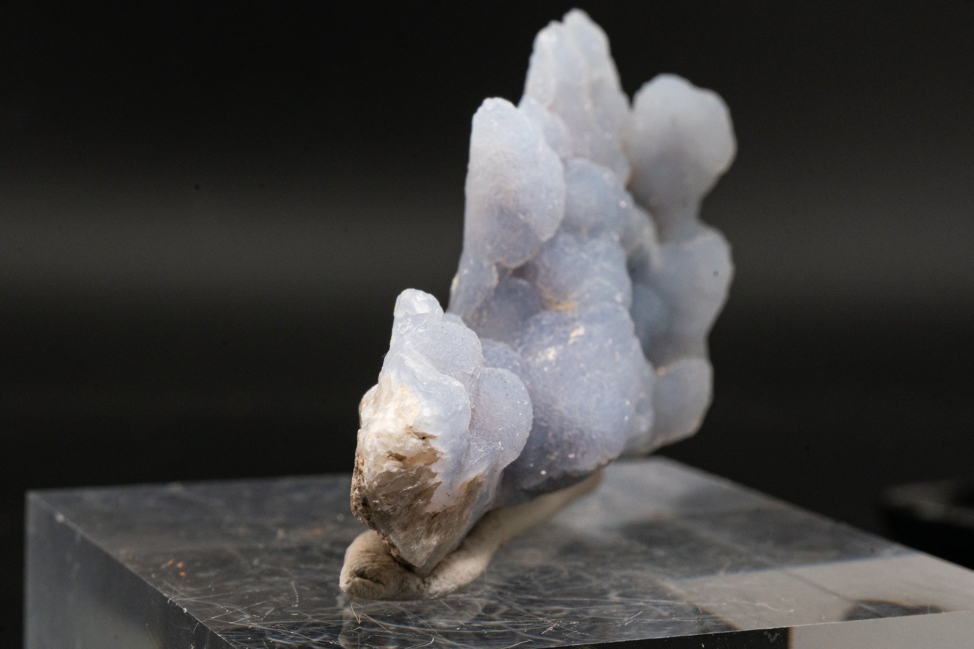 Quartz var. Blue Chalcedony ps. Anhydrite - Rumipata, Peru
