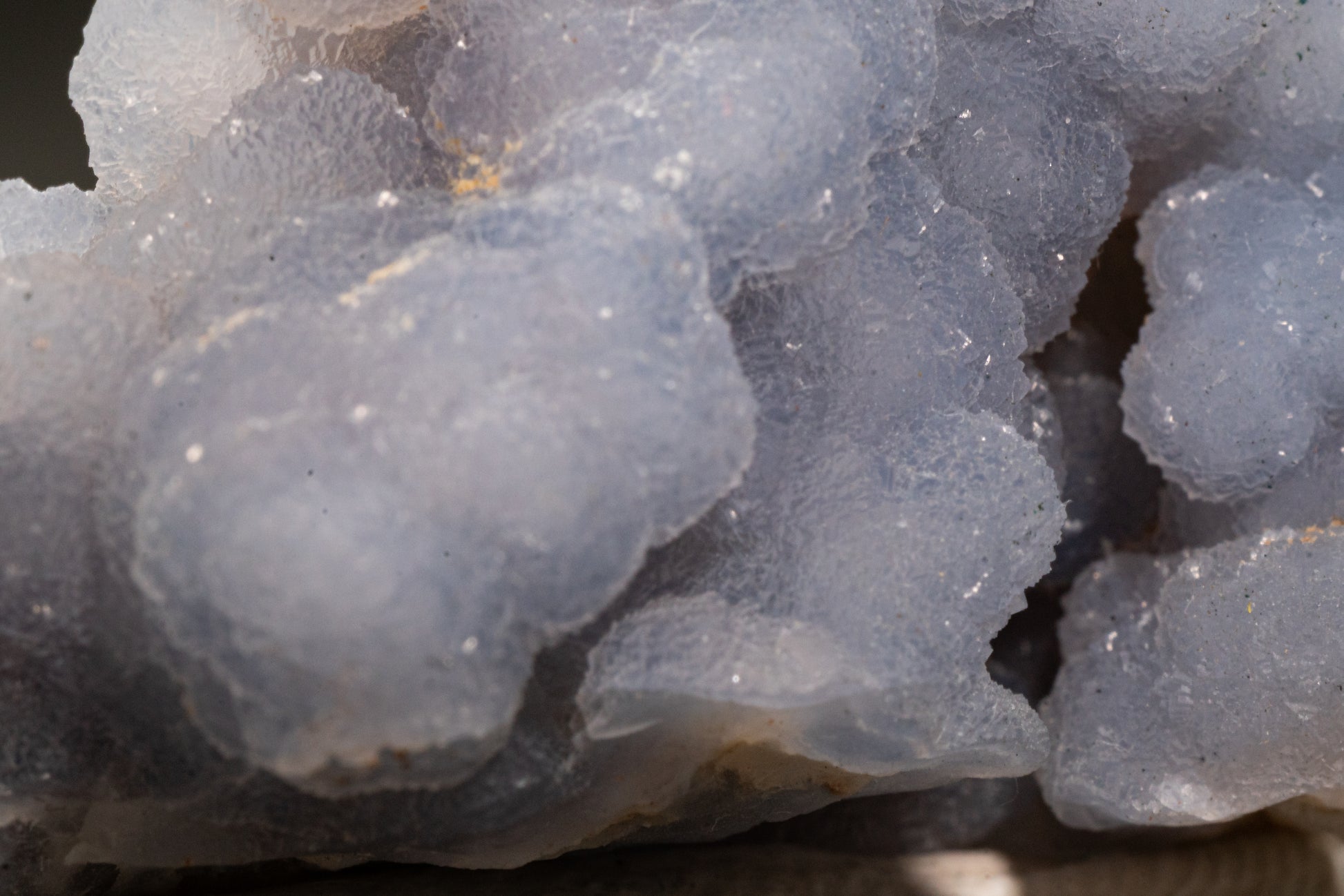 Quartz var. Blue Chalcedony ps. Anhydrite - Rumipata, Peru