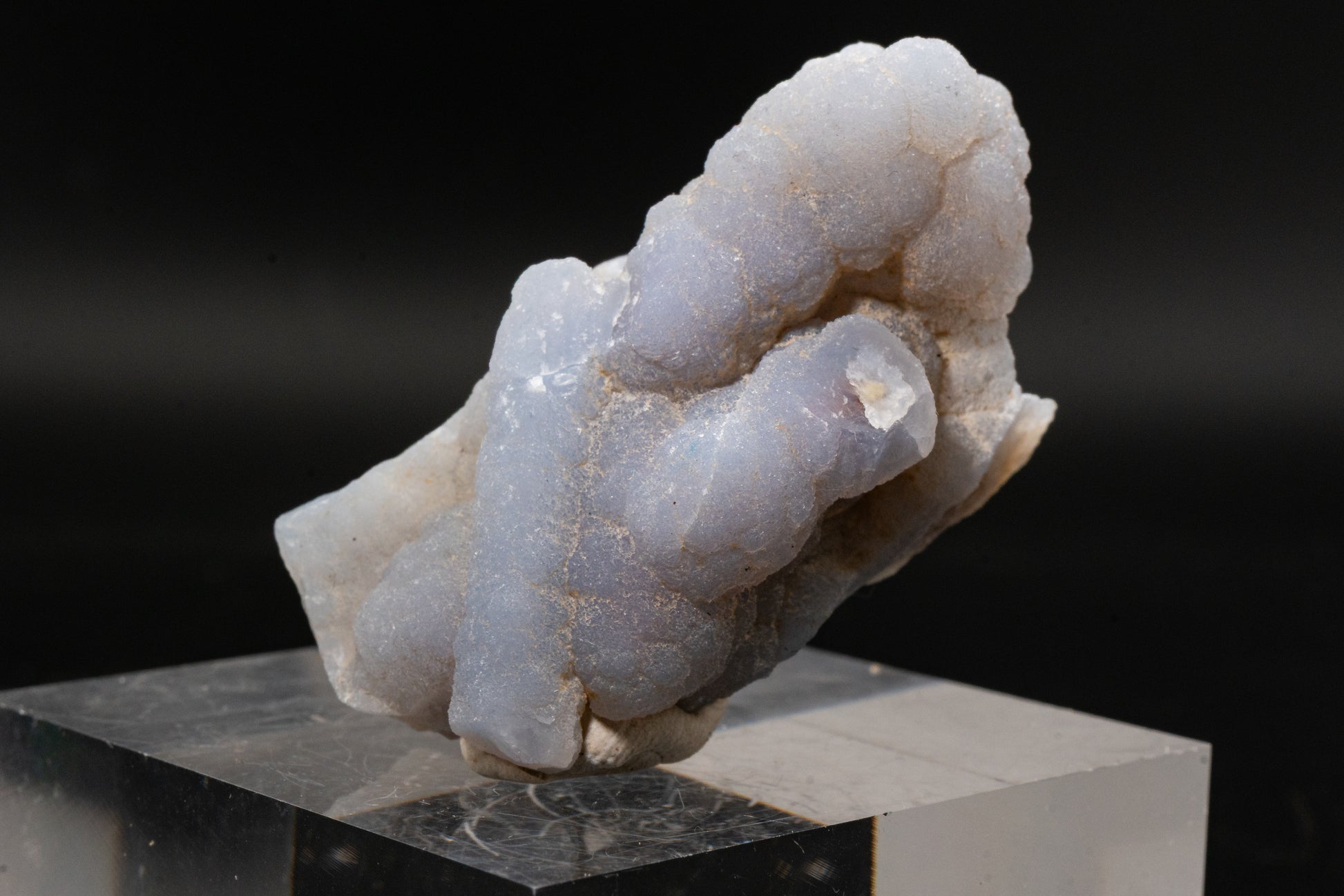 Quartz var. Blue Chalcedony ps. Anhydrite - Rumipata, Peru
