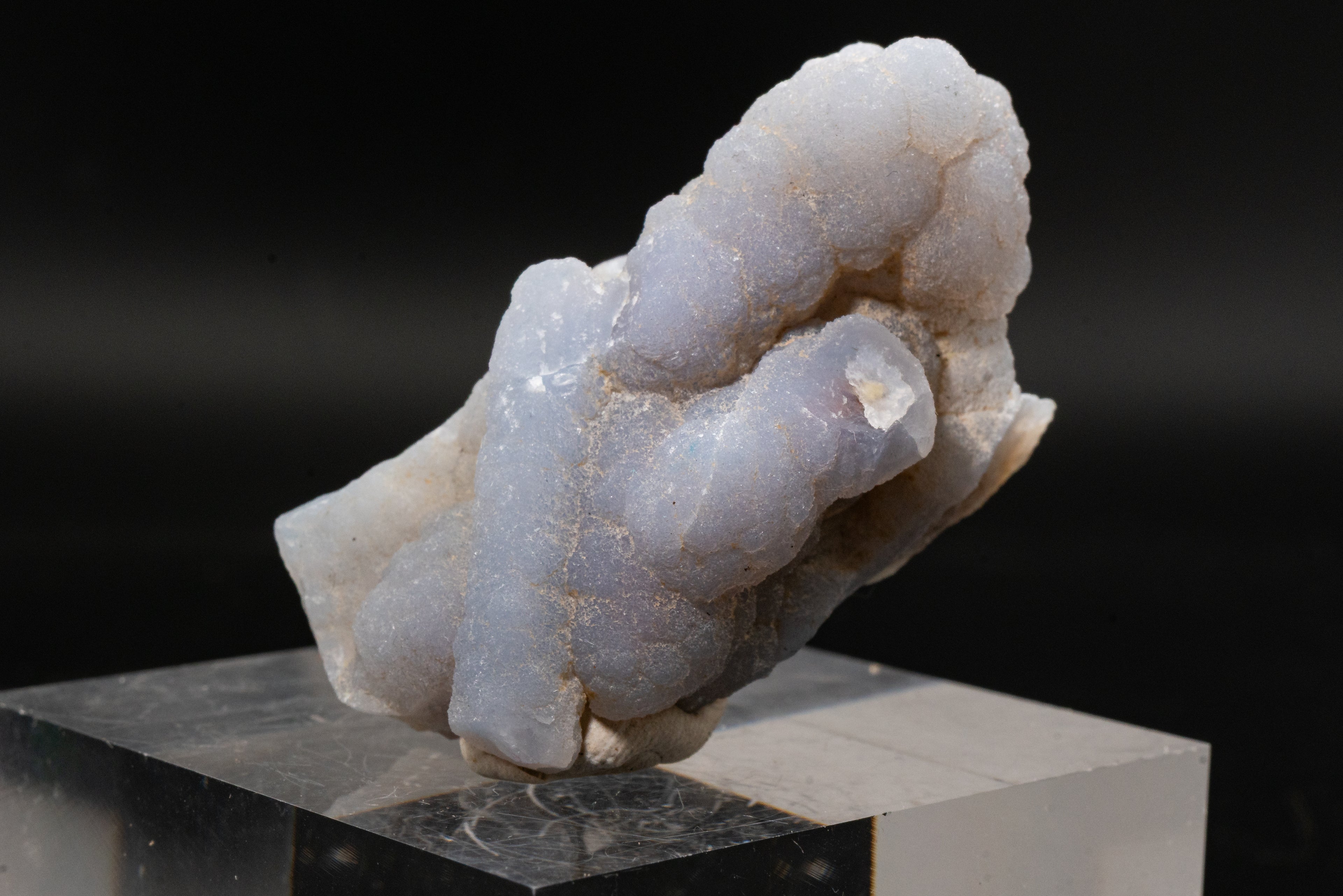 Quartz var. Blue Chalcedony ps. Anhydrite - Rumipata, Peru