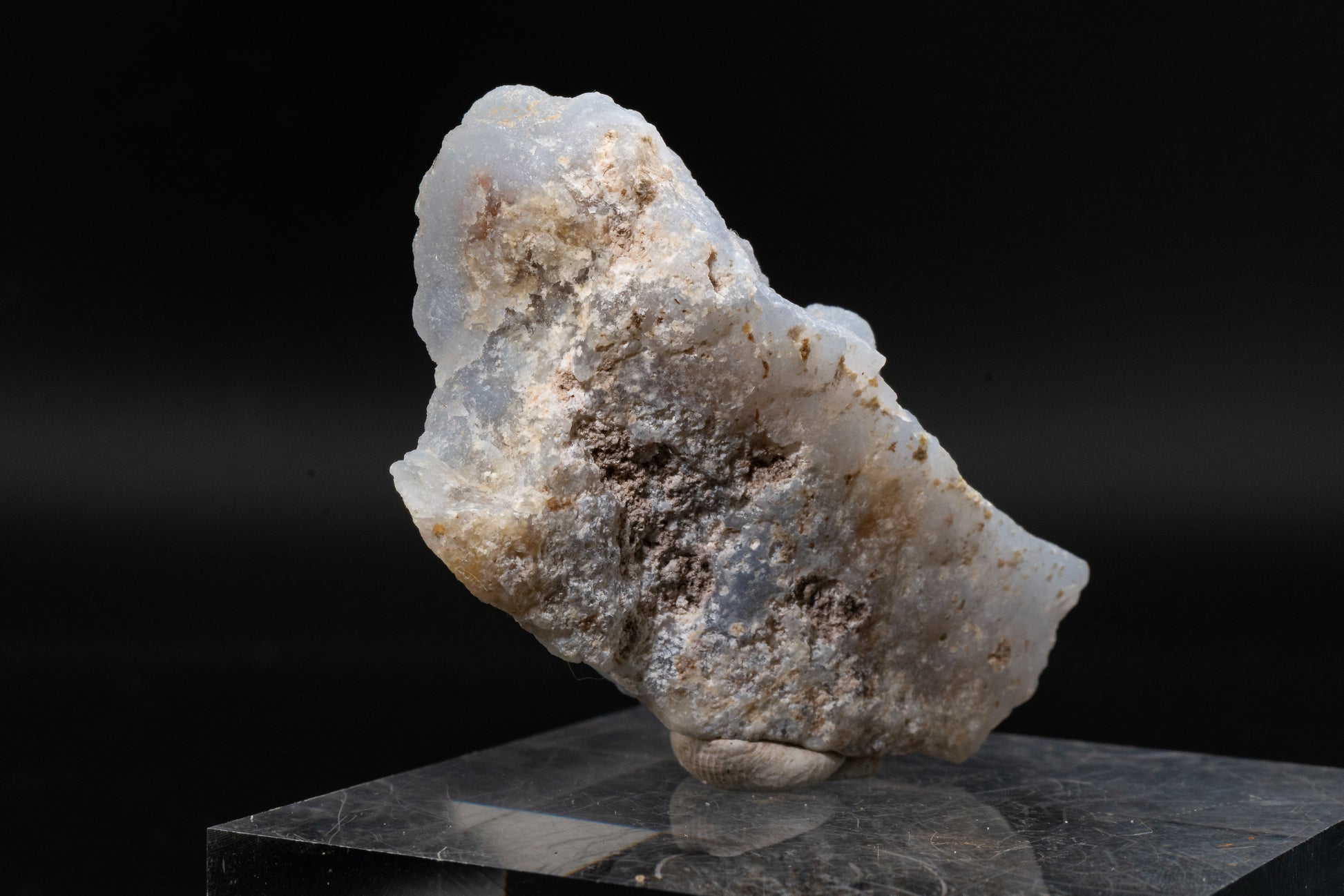 Quartz var. Blue Chalcedony ps. Anhydrite - Rumipata, Peru