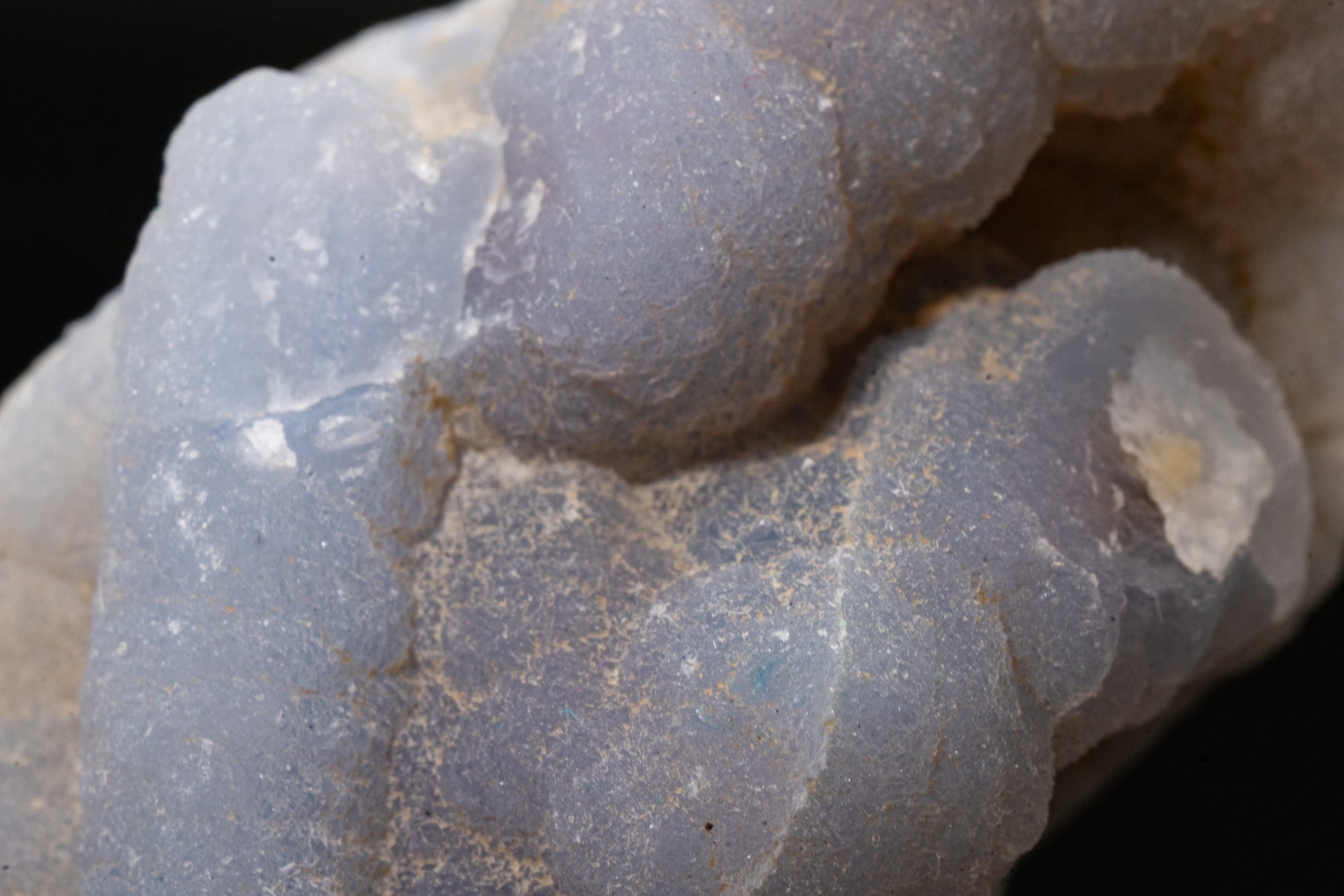 Quartz var. Blue Chalcedony ps. Anhydrite - Rumipata, Peru