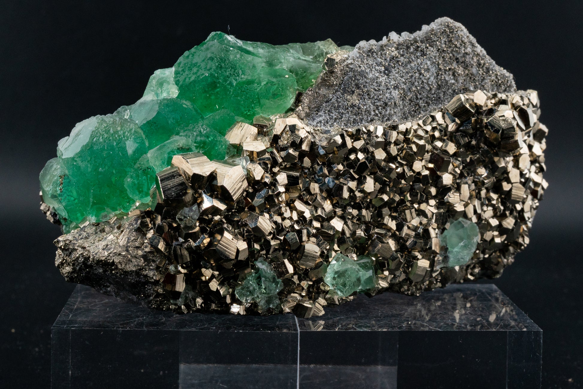 Fluorite & Pyrite - Huanzala, Peru