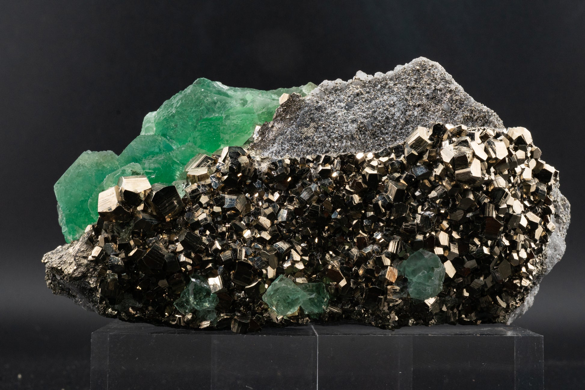 Fluorite & Pyrite - Huanzala, Peru