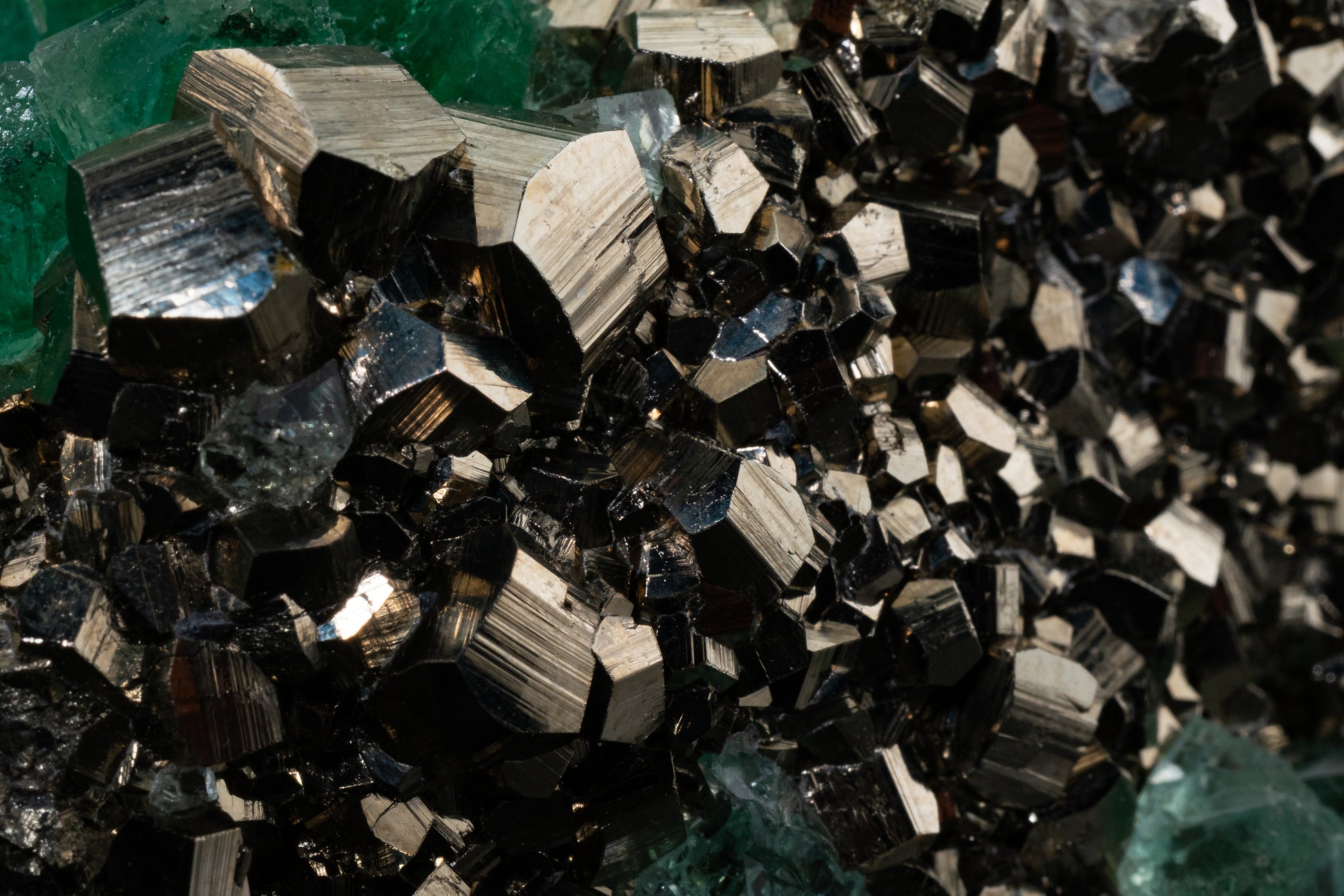 Fluorite & Pyrite - Huanzala, Peru