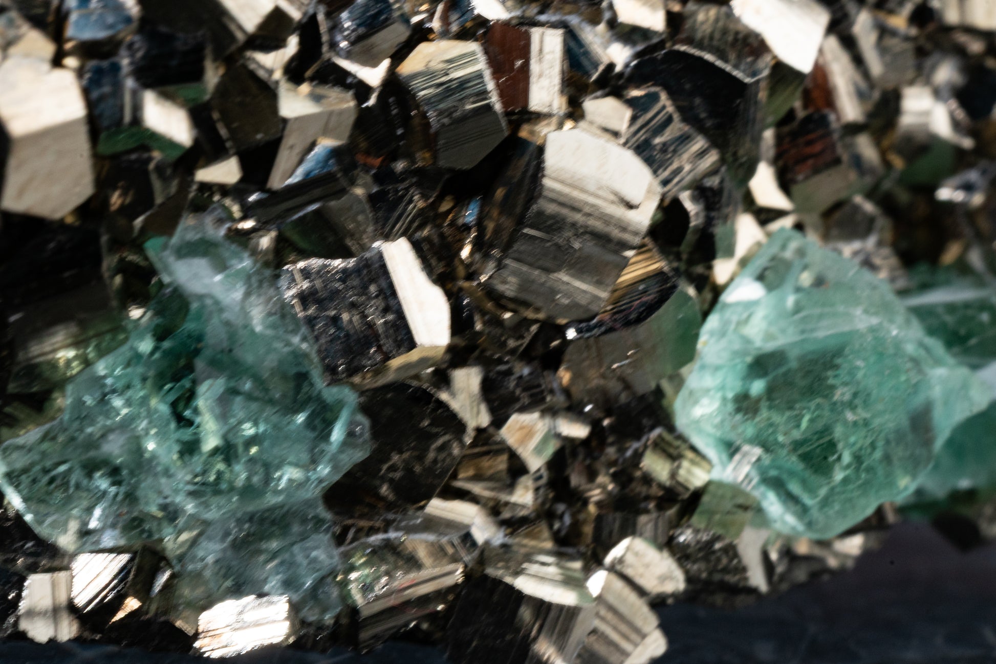 Fluorite & Pyrite - Huanzala, Peru