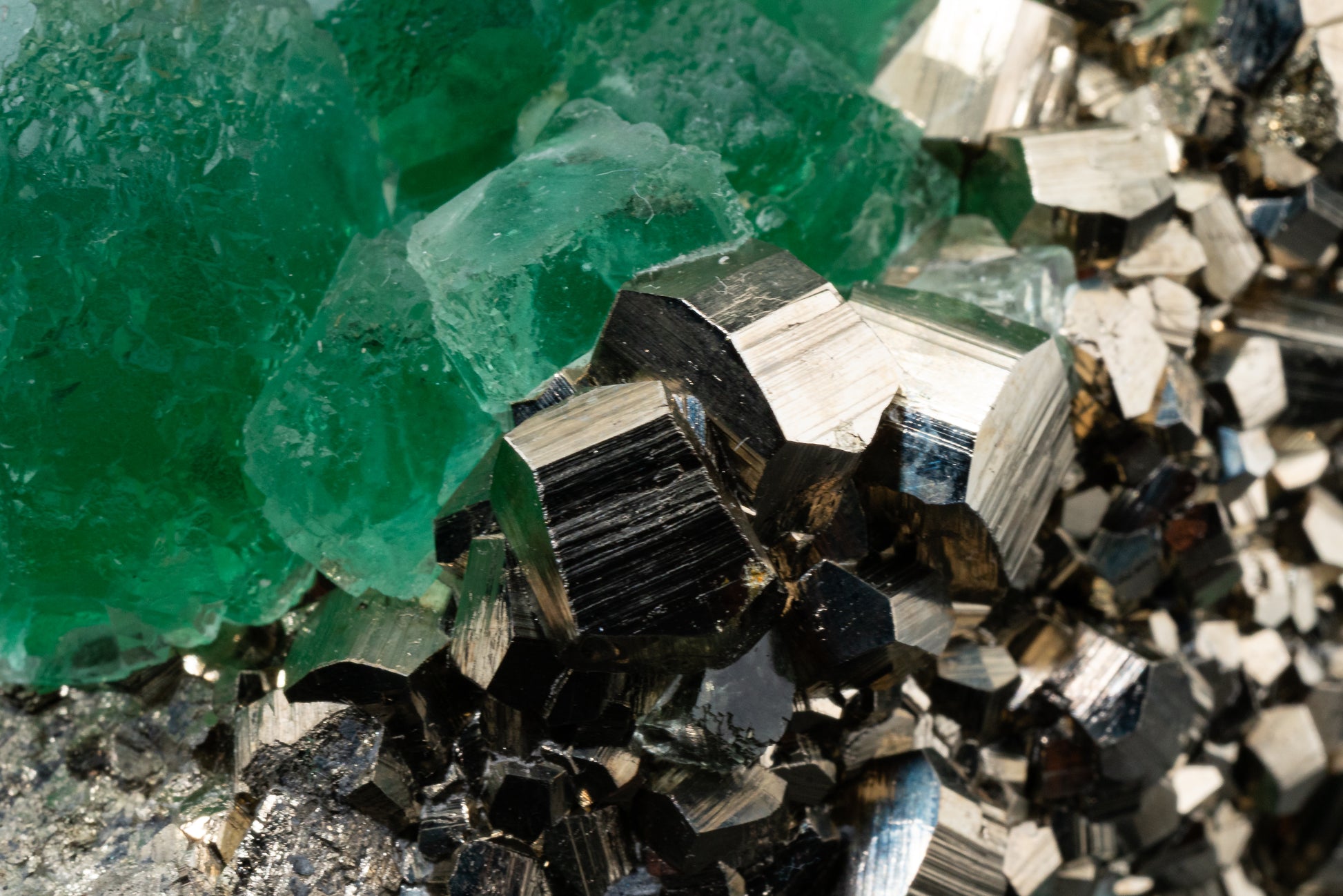 Fluorite & Pyrite - Huanzala, Peru