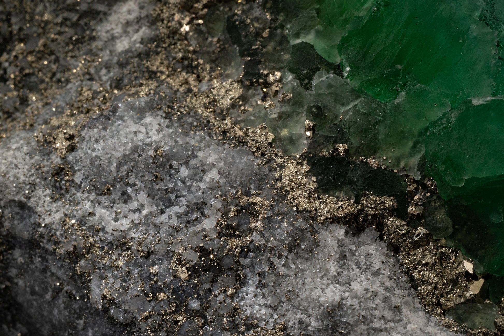 Fluorite & Pyrite - Huanzala, Peru