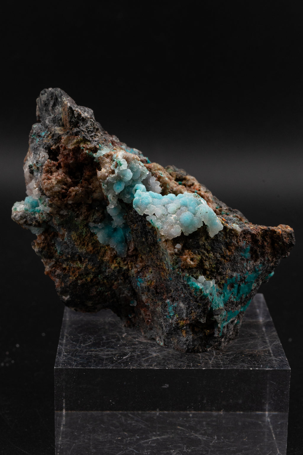 Chrysocolla, Quartz - Lily Mine, Peru