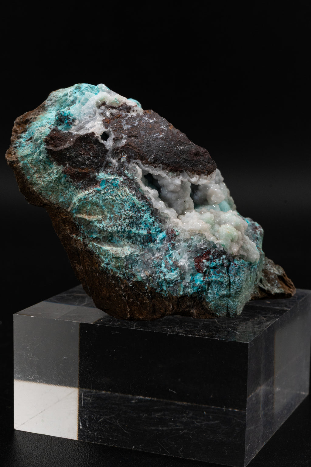 Chrysocolla, Quartz - Lily Mine, Peru