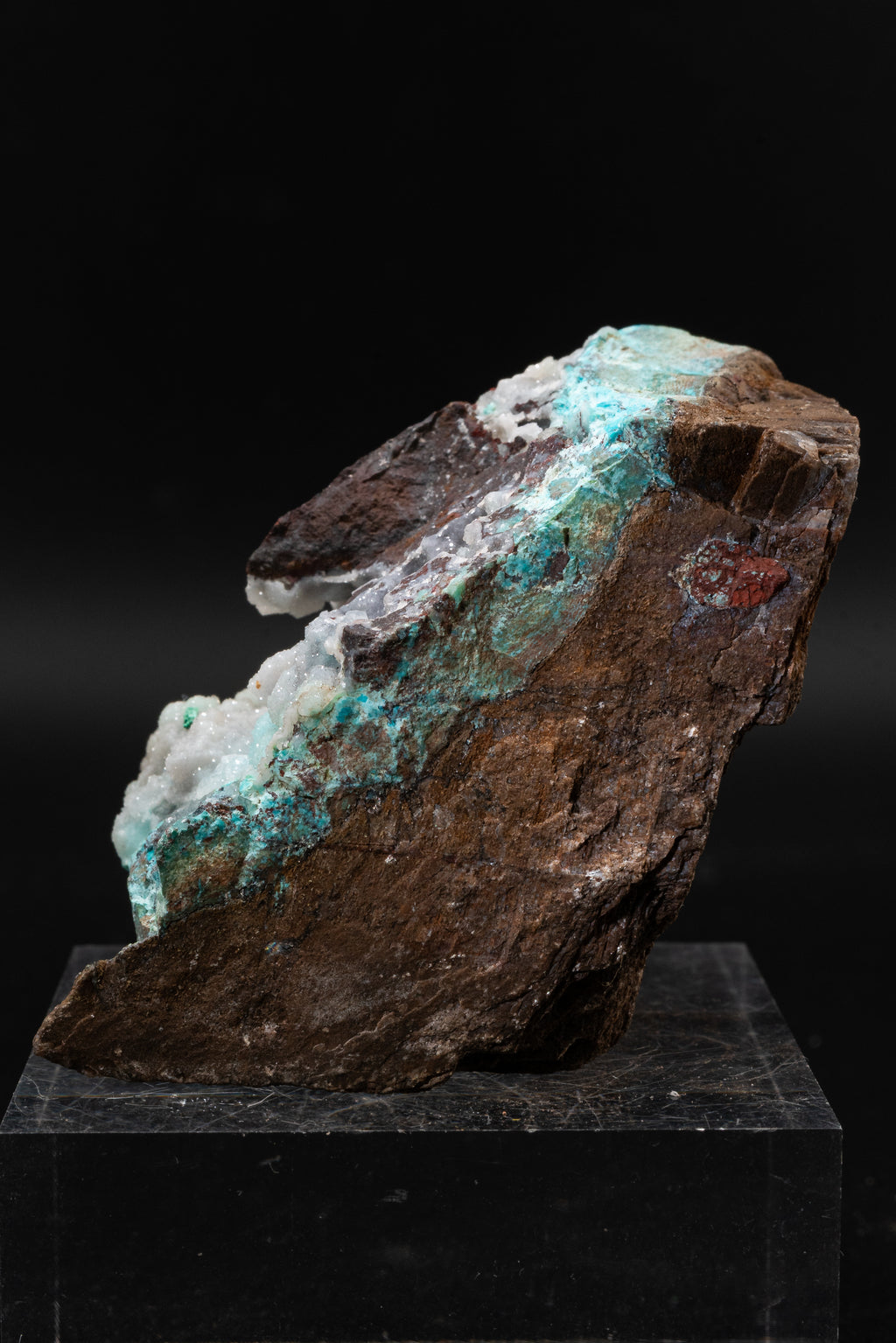 Chrysocolla, Quartz - Lily Mine, Peru