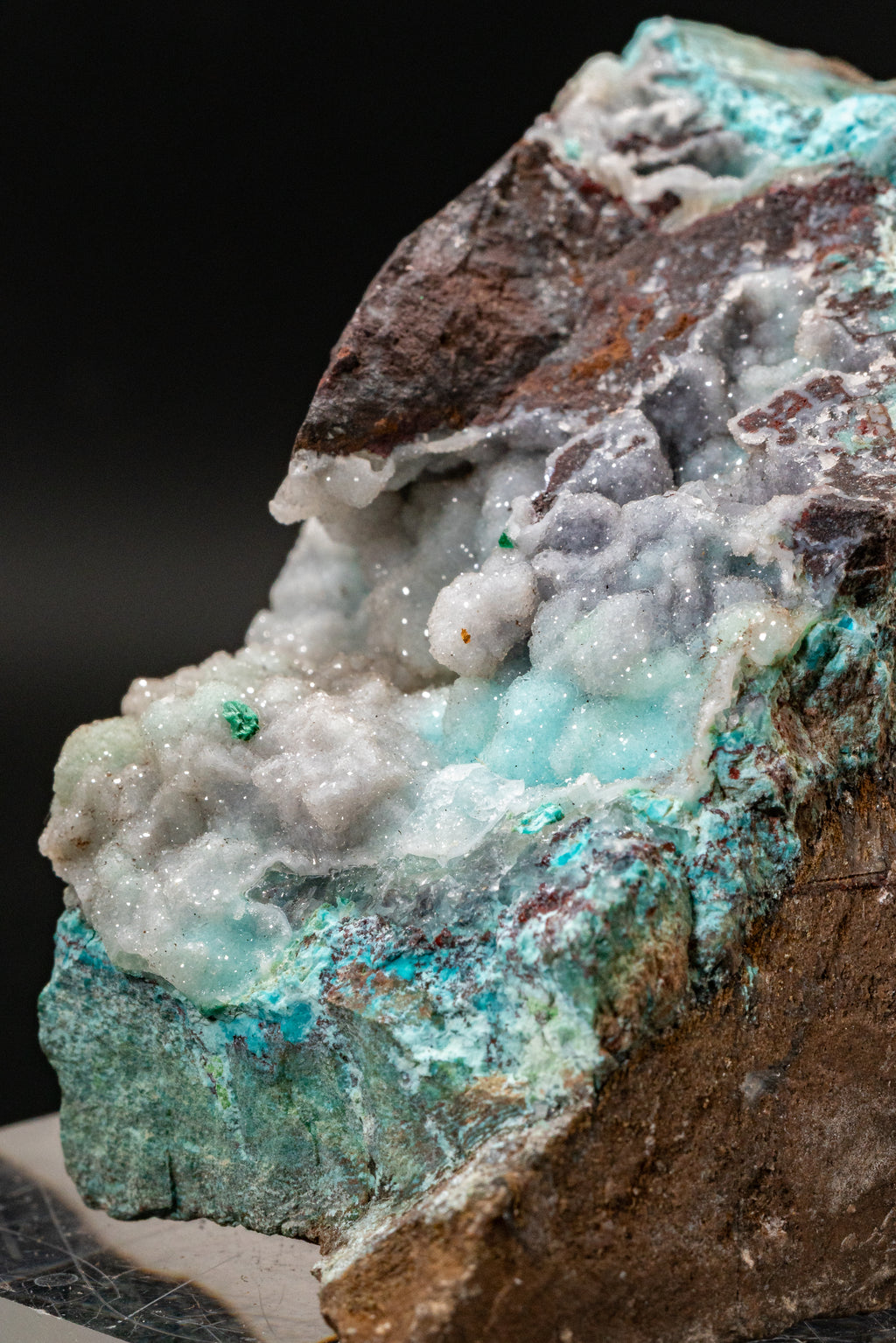 Chrysocolla, Quartz - Lily Mine, Peru