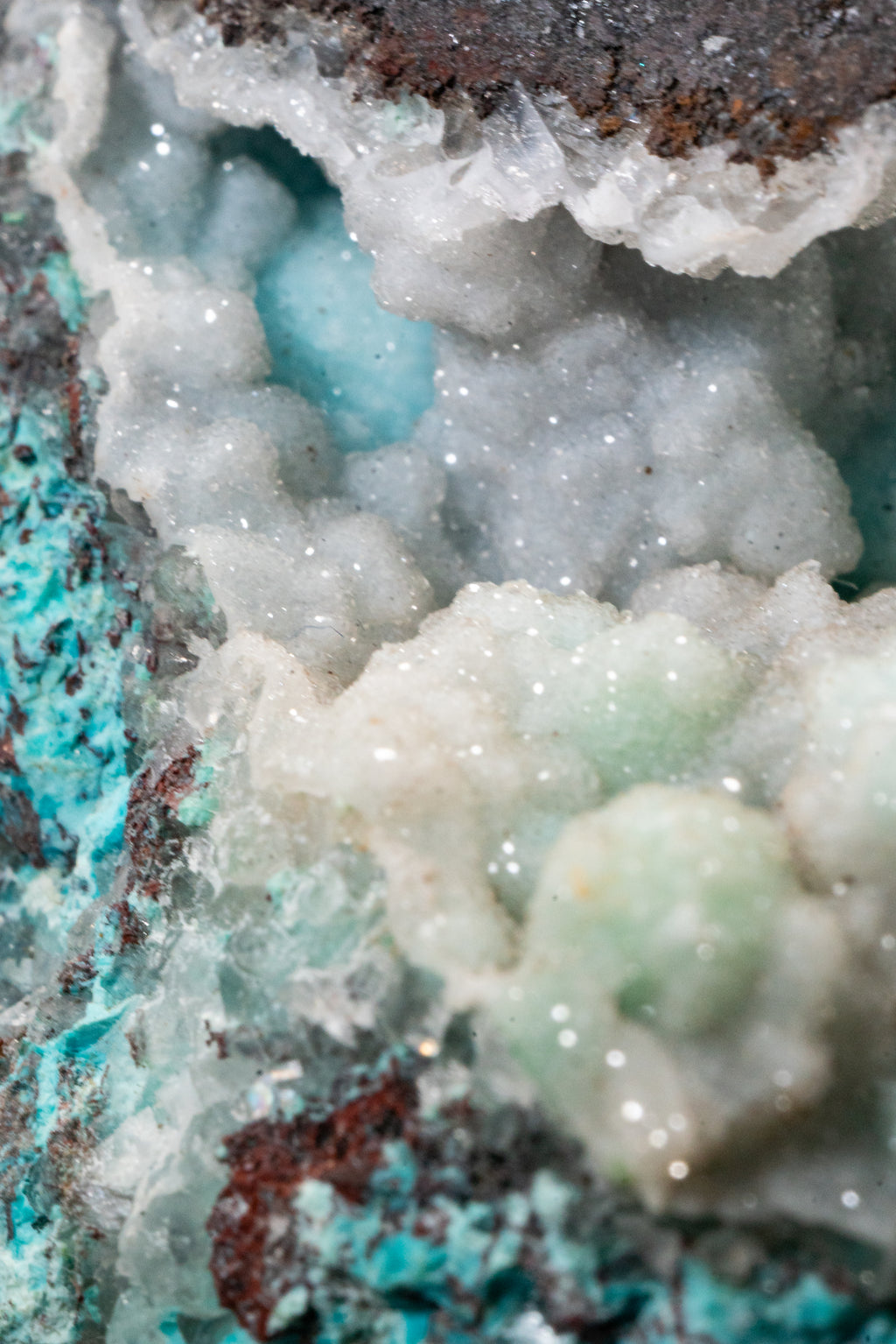Chrysocolla, Quartz - Lily Mine, Peru