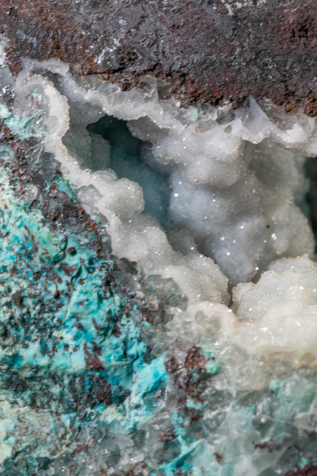Chrysocolla, Quartz - Lily Mine, Peru