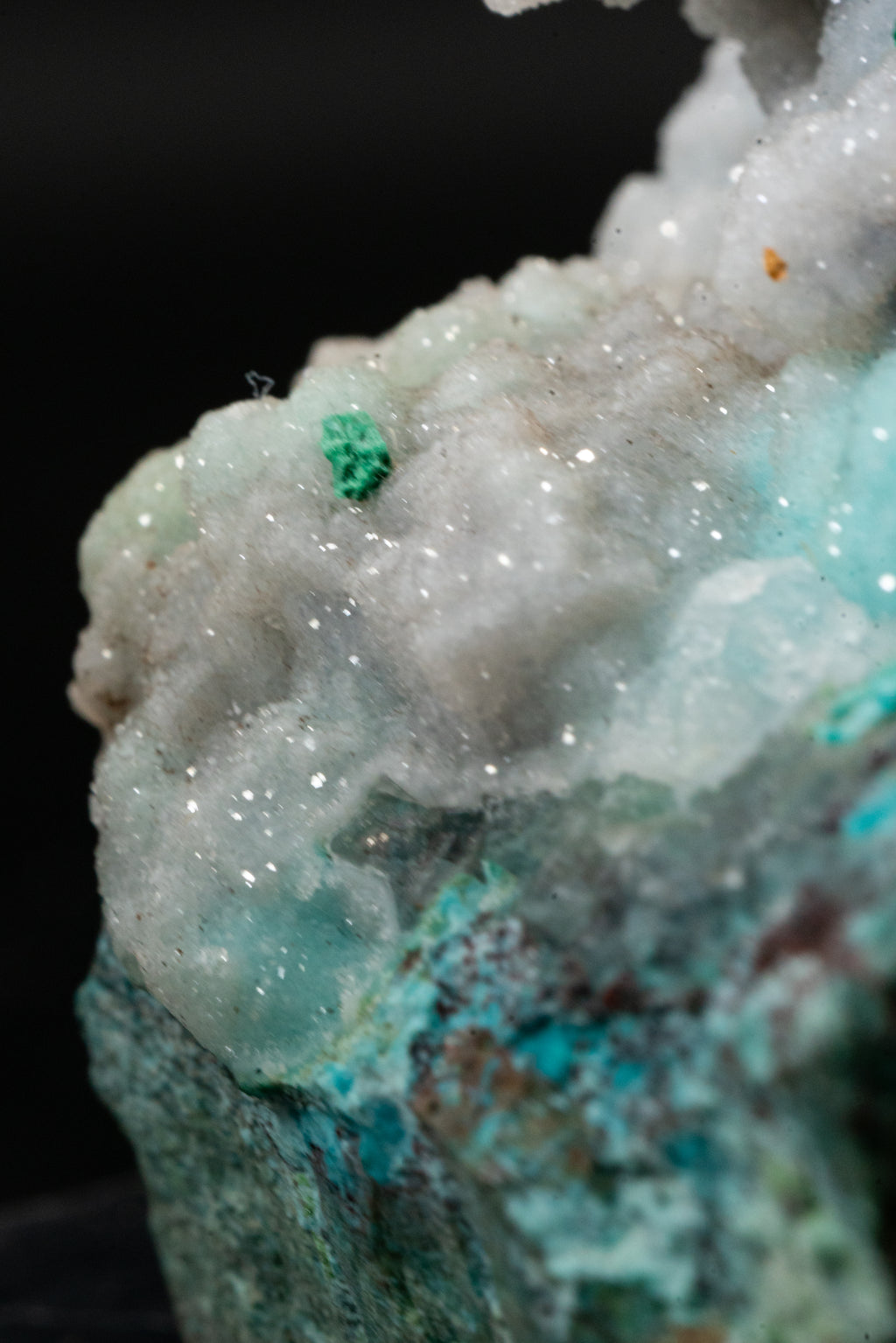 Chrysocolla, Quartz - Lily Mine, Peru