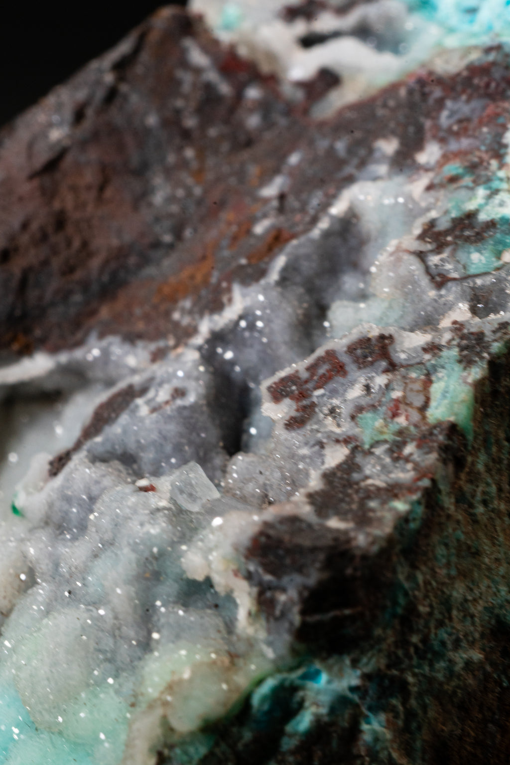 Chrysocolla, Quartz - Lily Mine, Peru