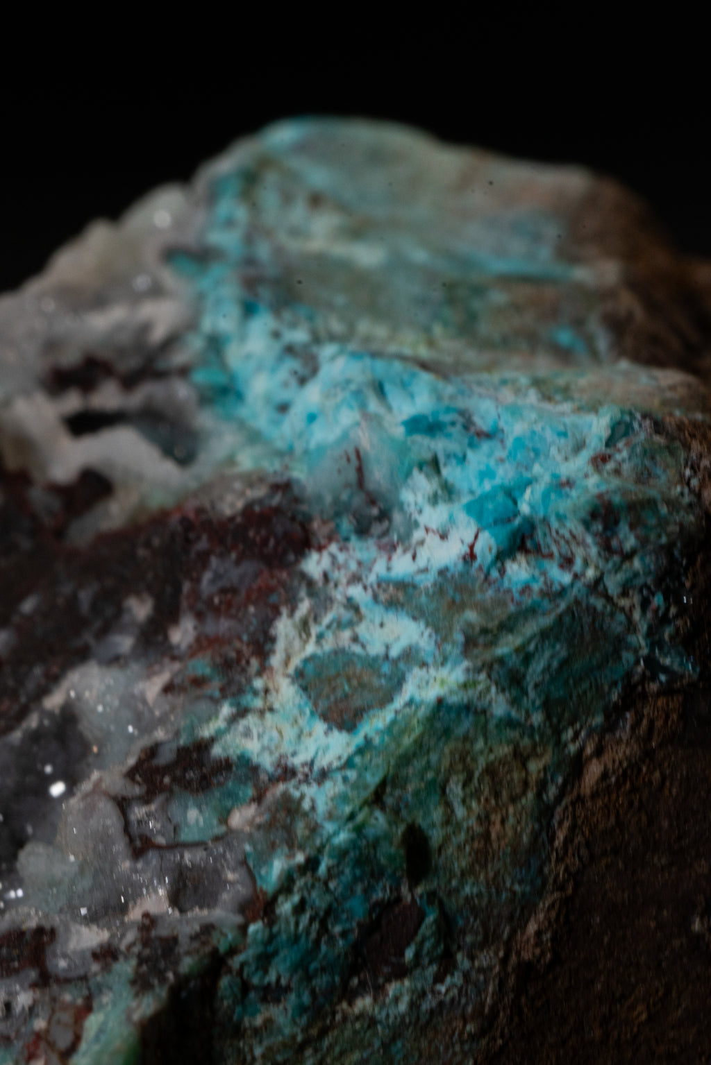Chrysocolla, Quartz - Lily Mine, Peru