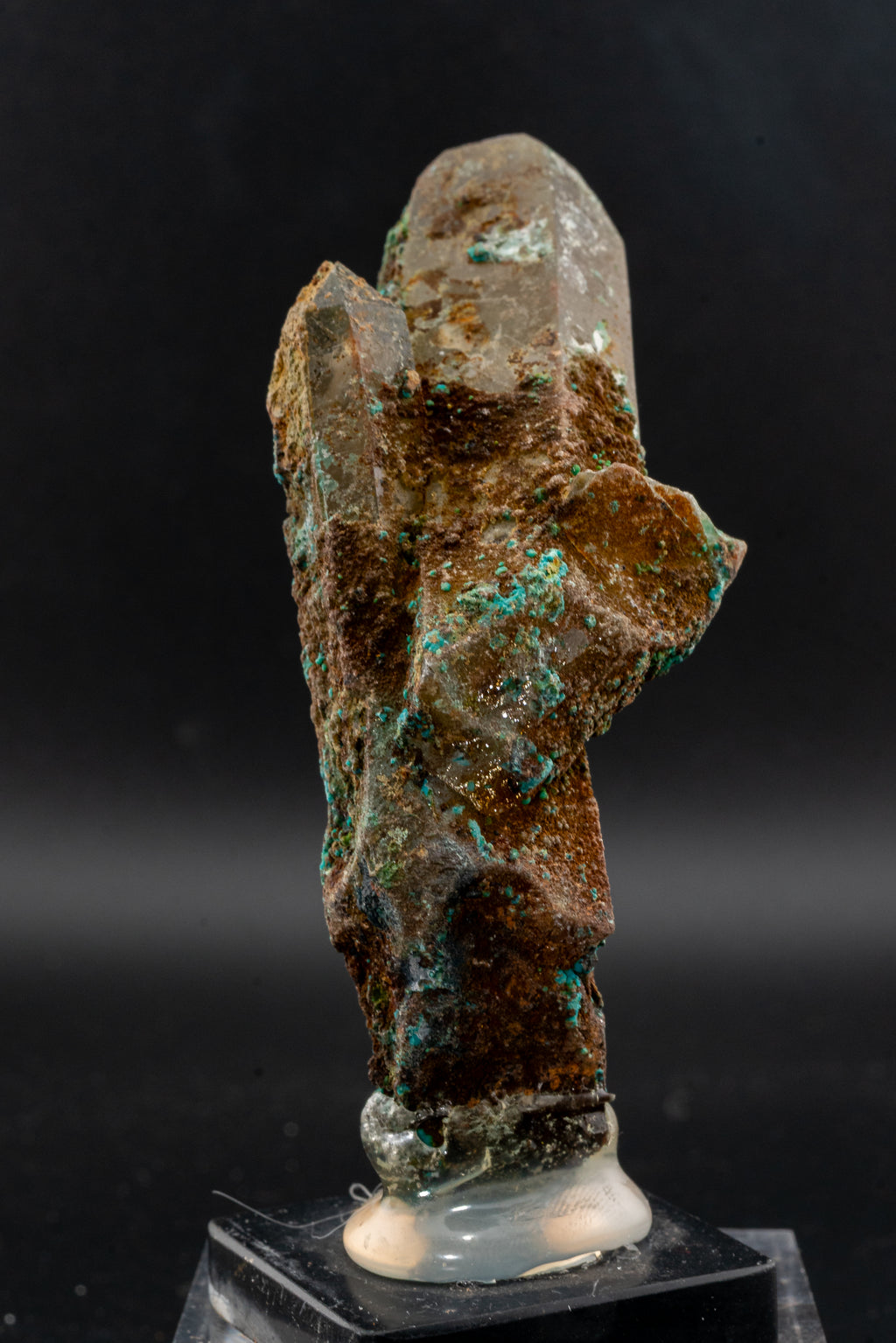 Chrysocolla, Quartz - Mina La Tentadora, Peru