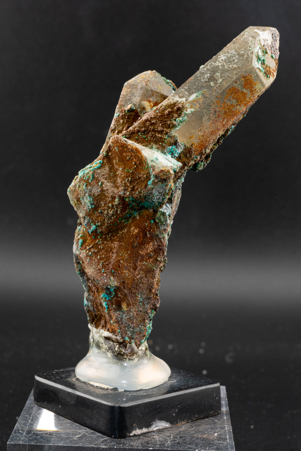 Chrysocolla, Quartz - Mina La Tentadora, Peru