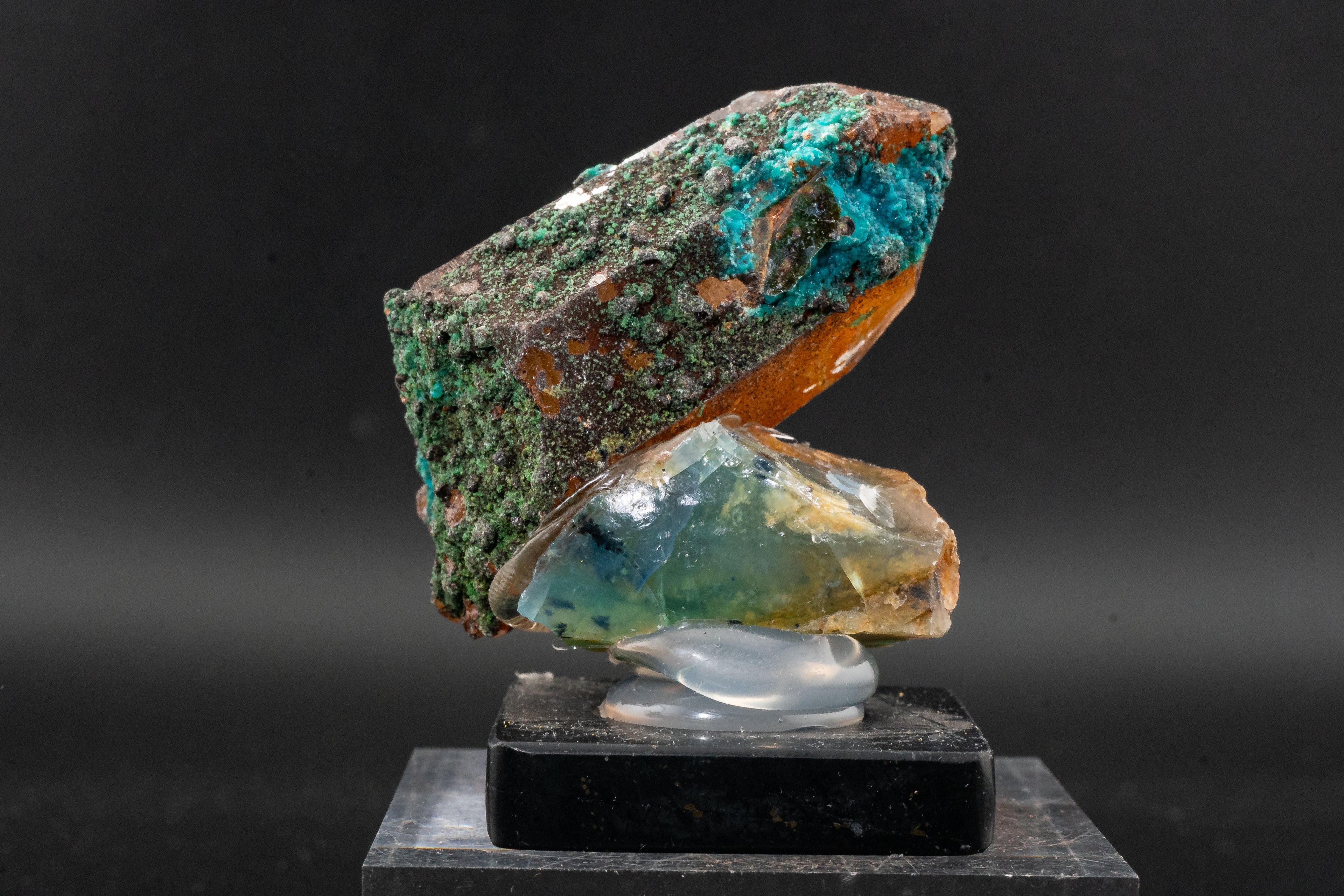 Chrysocolla, Quartz, Mystery UV Mineral, Andean Opal - Mina La Tentadora, Peru (Man-Made Conglomerate)