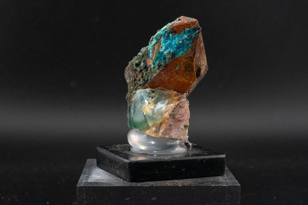 Chrysocolla, Quartz, Mystery UV Mineral, Andean Opal - Mina La Tentadora, Peru (Man-Made Conglomerate)