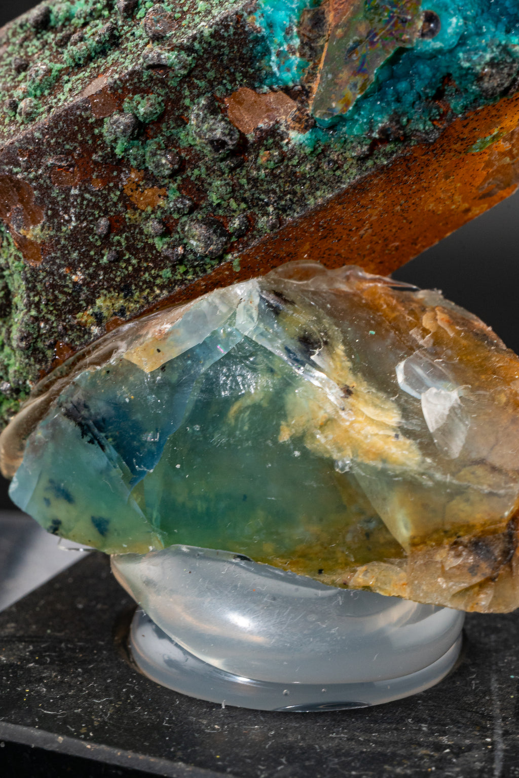 Chrysocolla, Quartz, Mystery UV Mineral, Andean Opal - Mina La Tentadora, Peru (Man-Made Conglomerate)