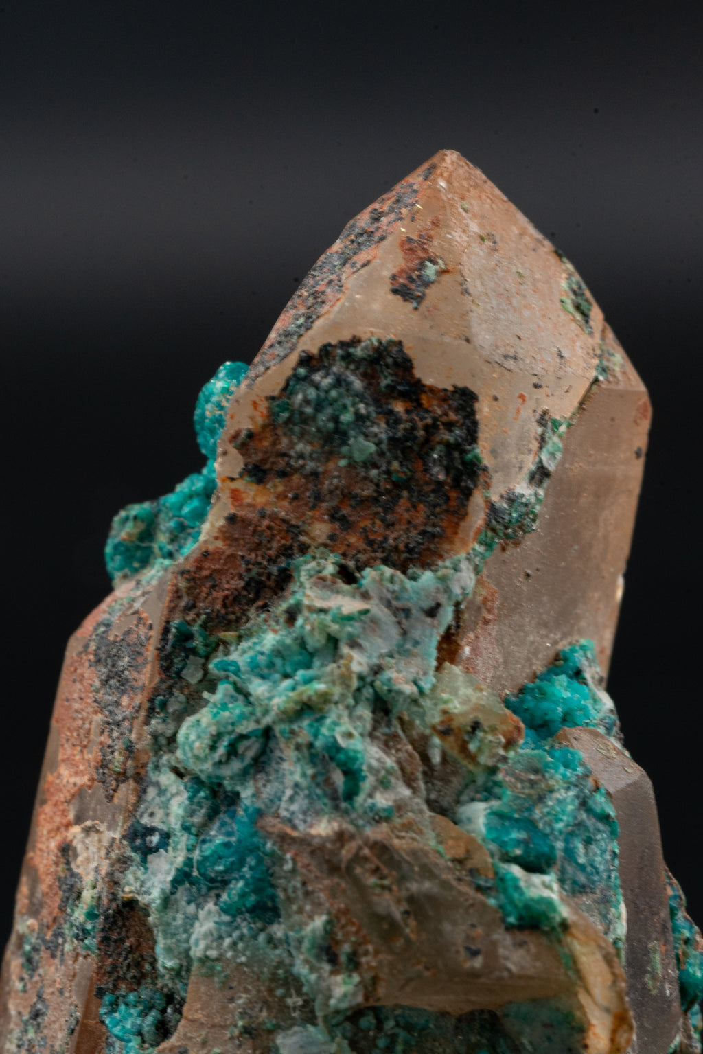 Chrysocolla, Quartz - Mina La Tentadora, Peru