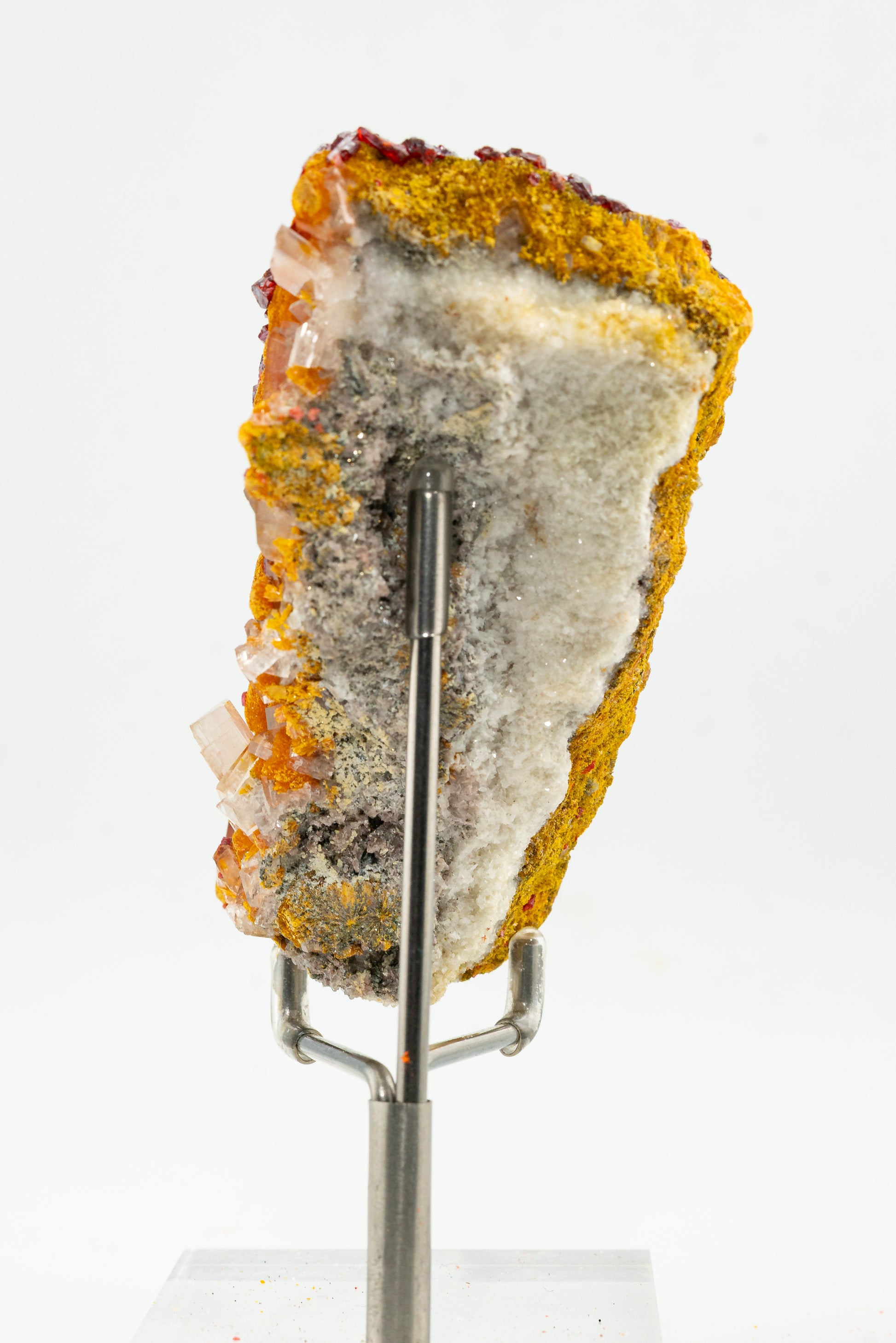 Orpiment, Realgar, Barite, - Quiruvilca Mine, Peru