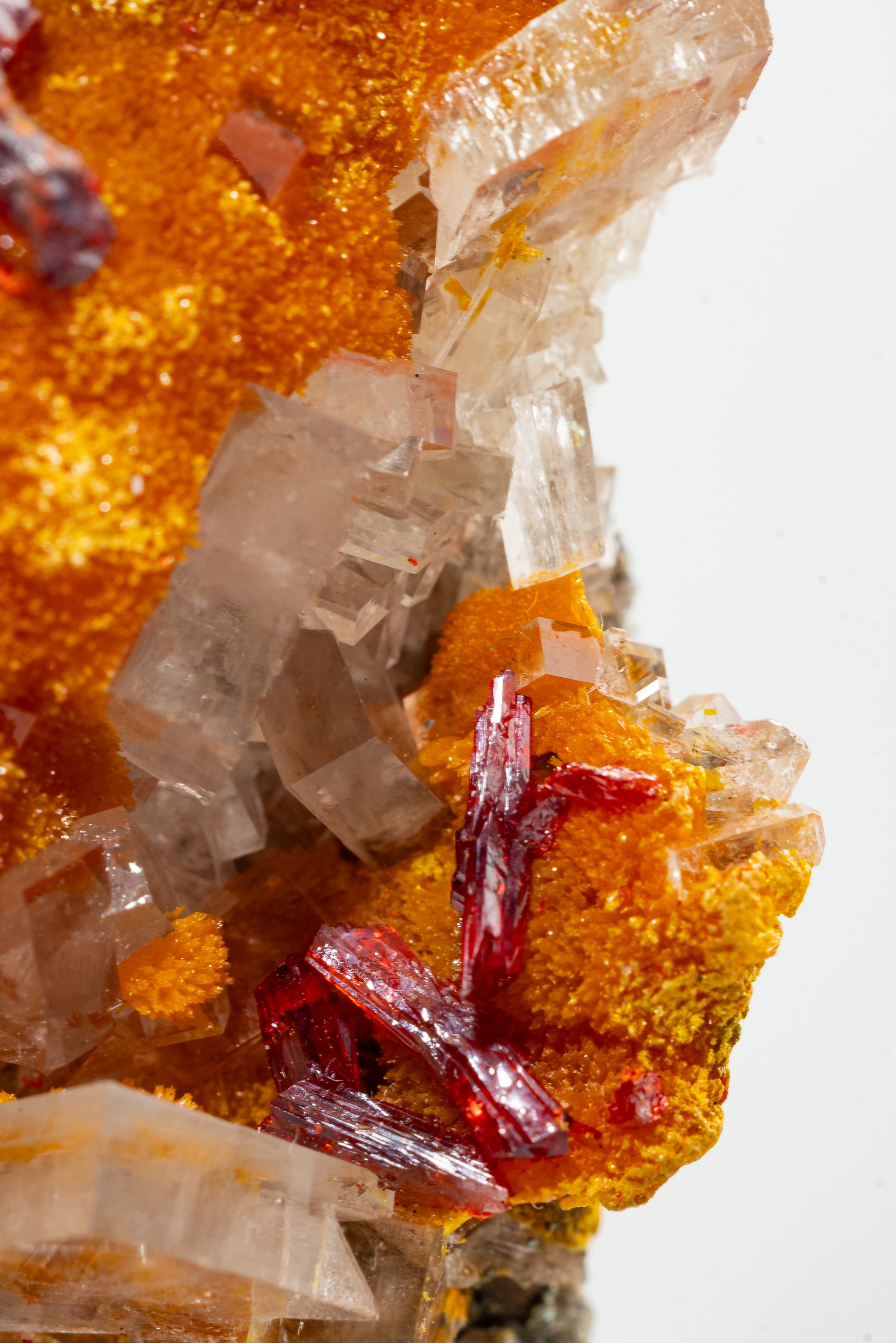 Orpiment, Realgar, Barite, - Quiruvilca Mine, Peru